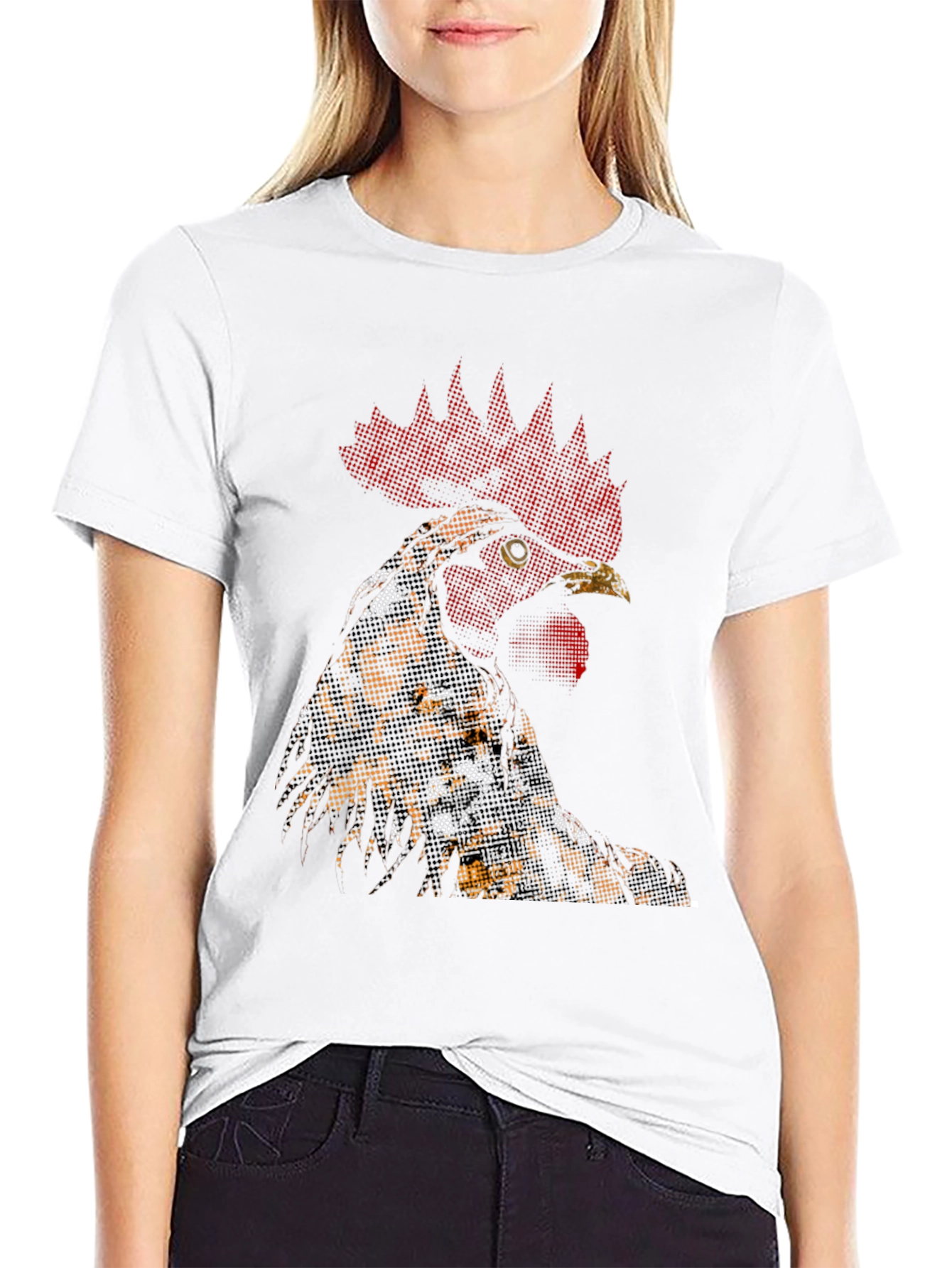Rooster Graphic T-Shirt - Black
