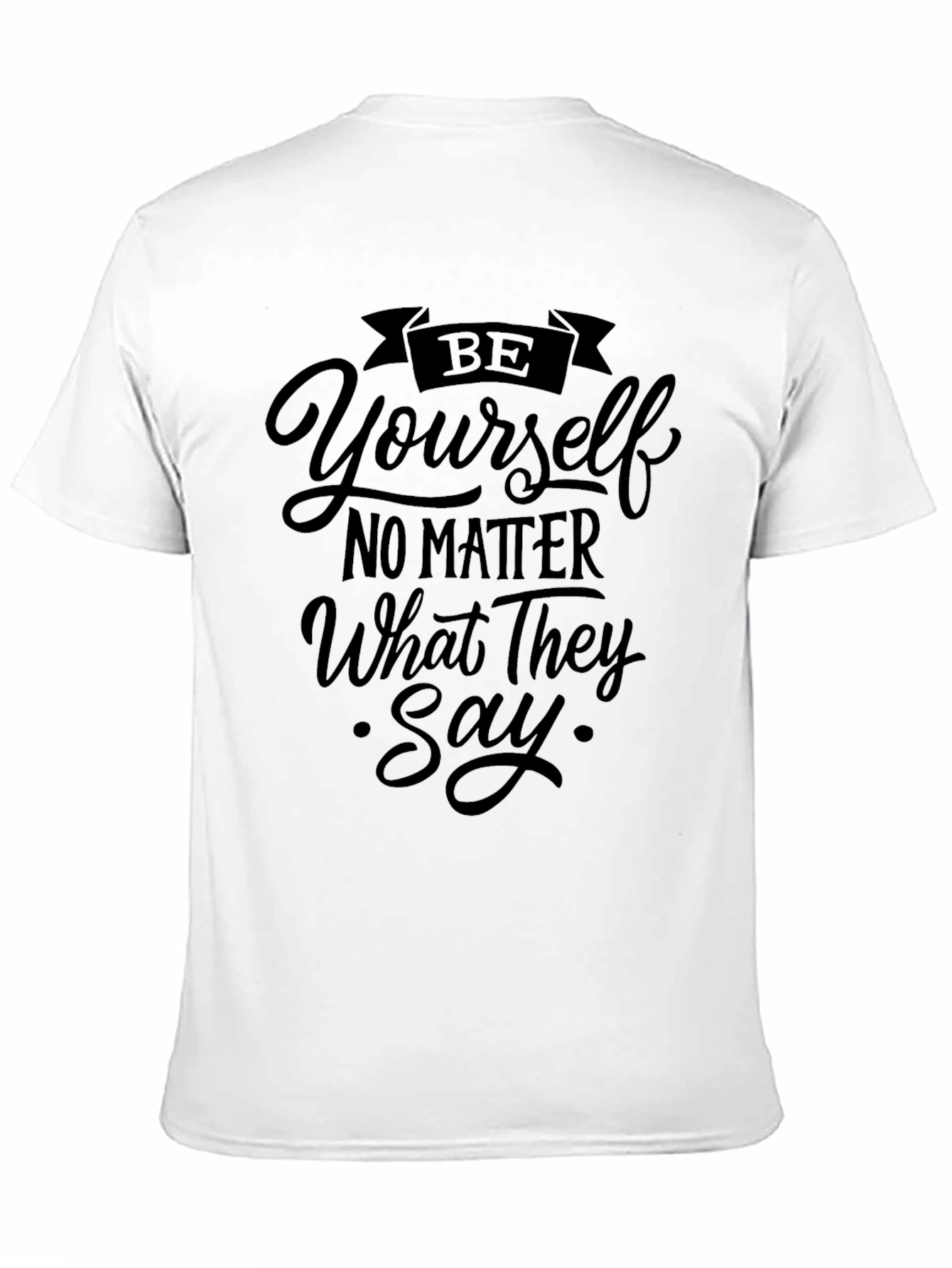 Be Yourself Graphic Tee - Motivational Black T-Shirt