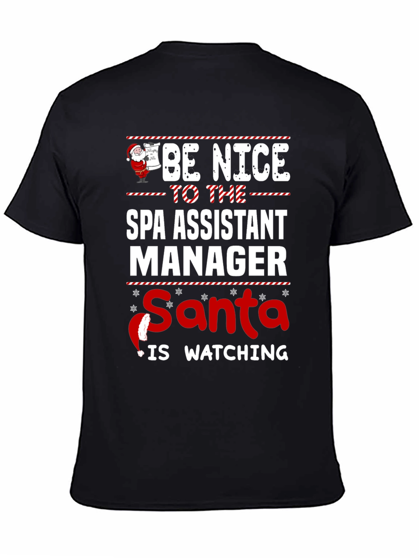 Funny Santa Spa Assistant Manager Christmas T-Shirt
