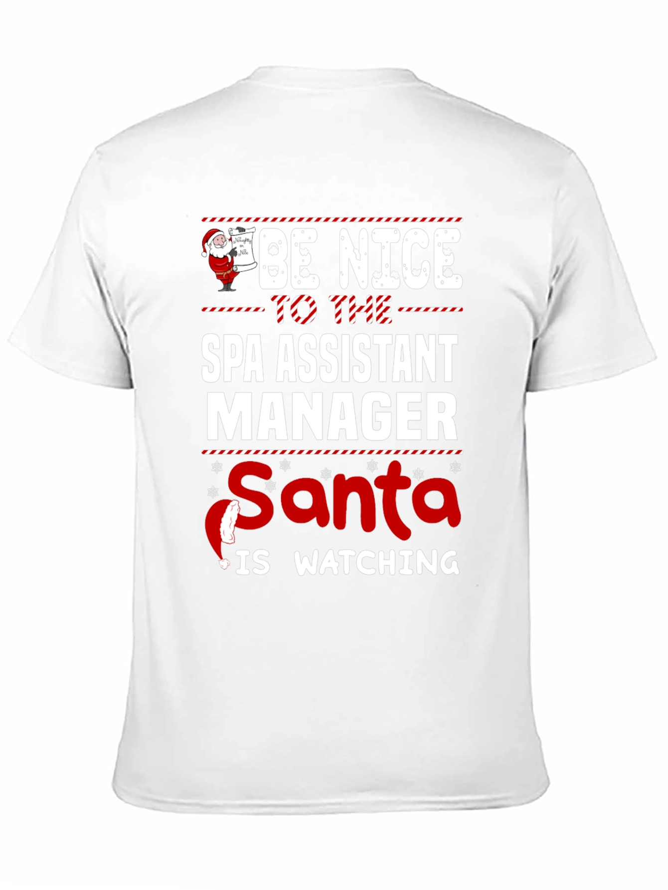 Funny Santa Spa Assistant Manager Christmas T-Shirt