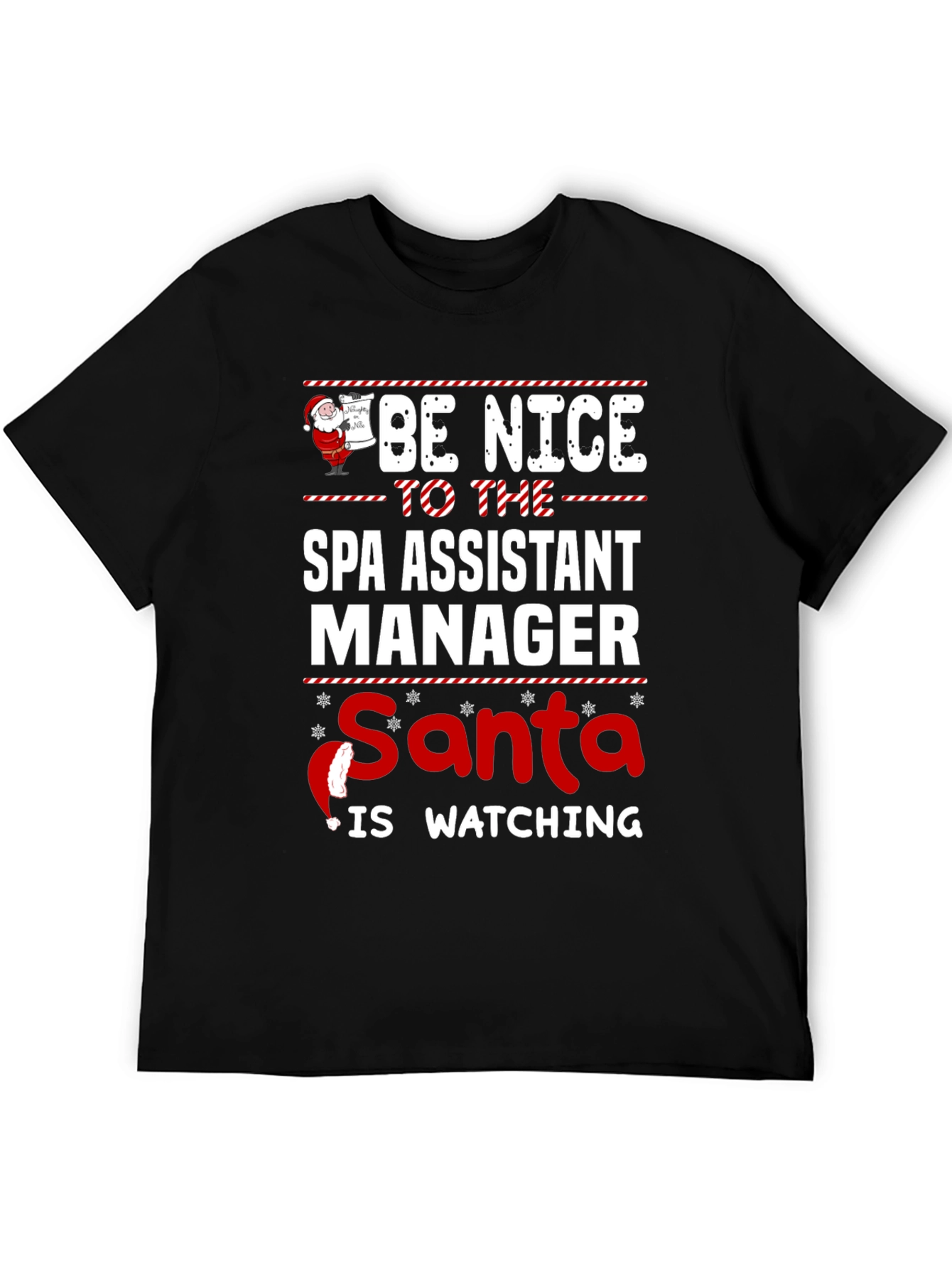 Funny Santa Spa Assistant Manager Christmas T-Shirt