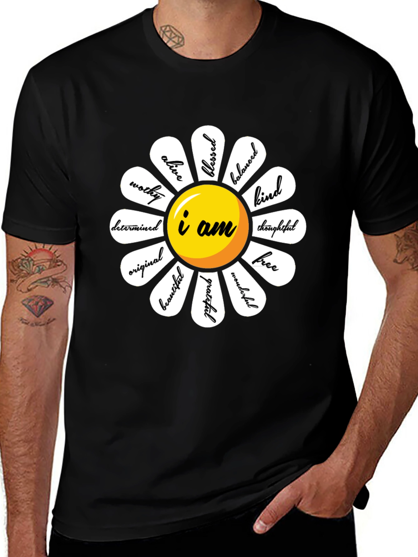 I Am Daisy Graphic Tee - Positive Affirmation Shirt