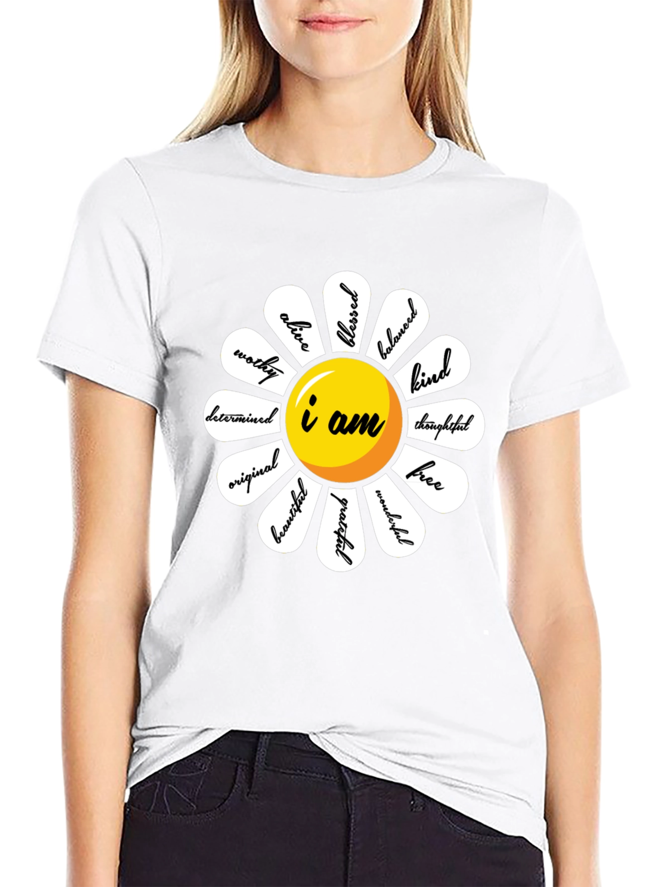 I Am Daisy Graphic Tee - Positive Affirmation Shirt