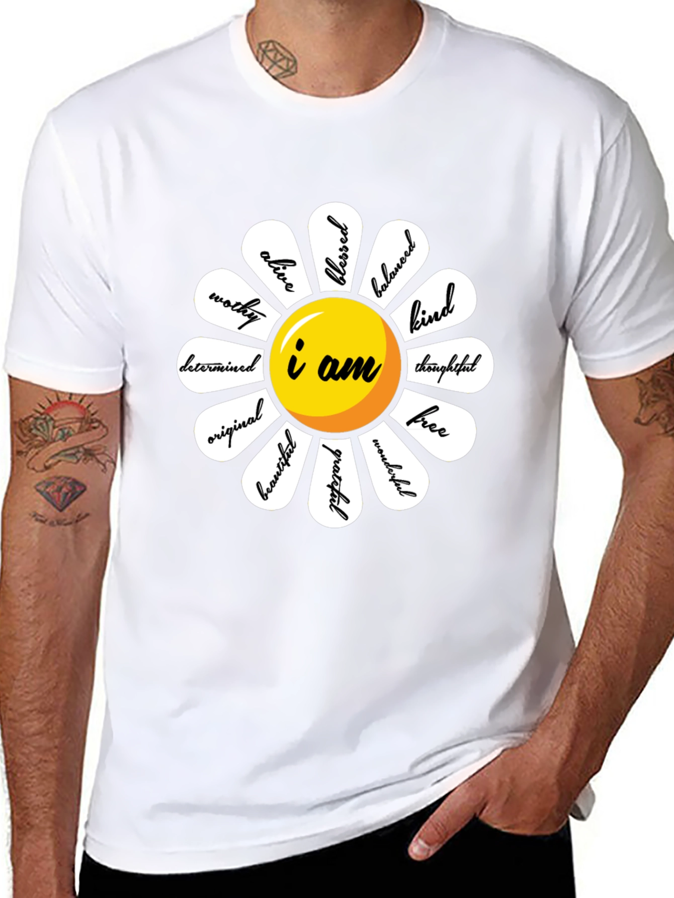 I Am Daisy Graphic Tee - Positive Affirmation Shirt