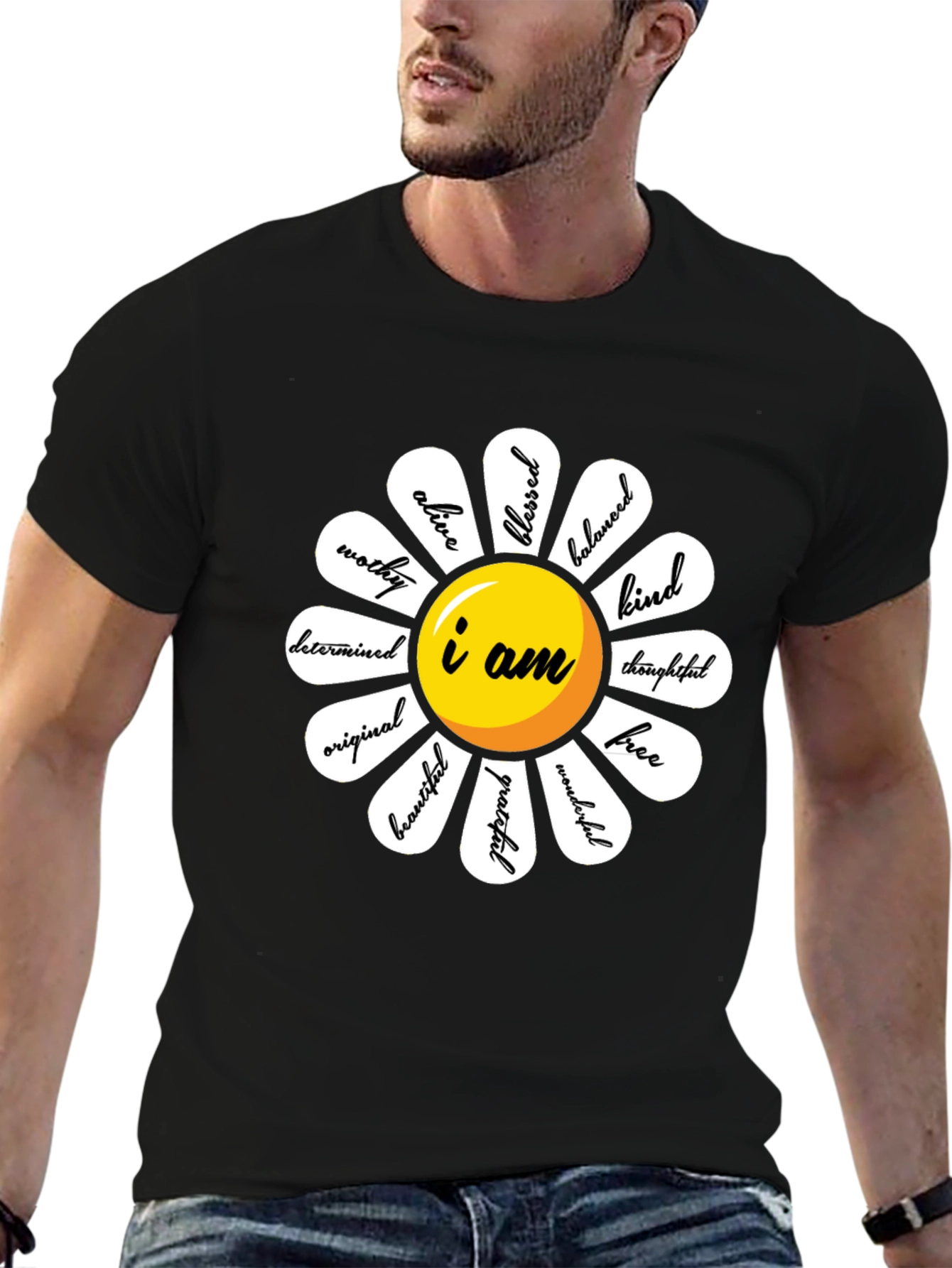 I Am Daisy Graphic Tee - Positive Affirmation Shirt