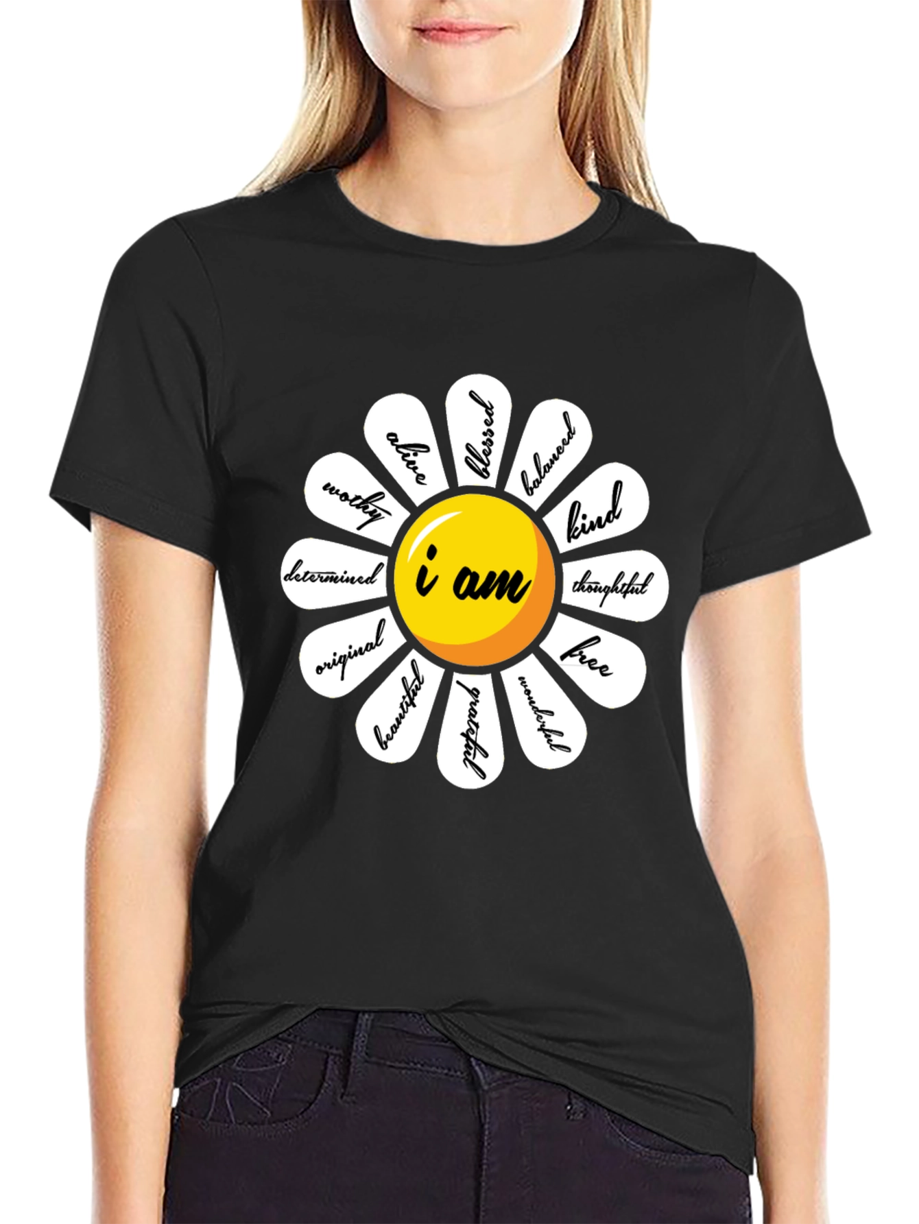 I Am Daisy Graphic Tee - Positive Affirmation Shirt