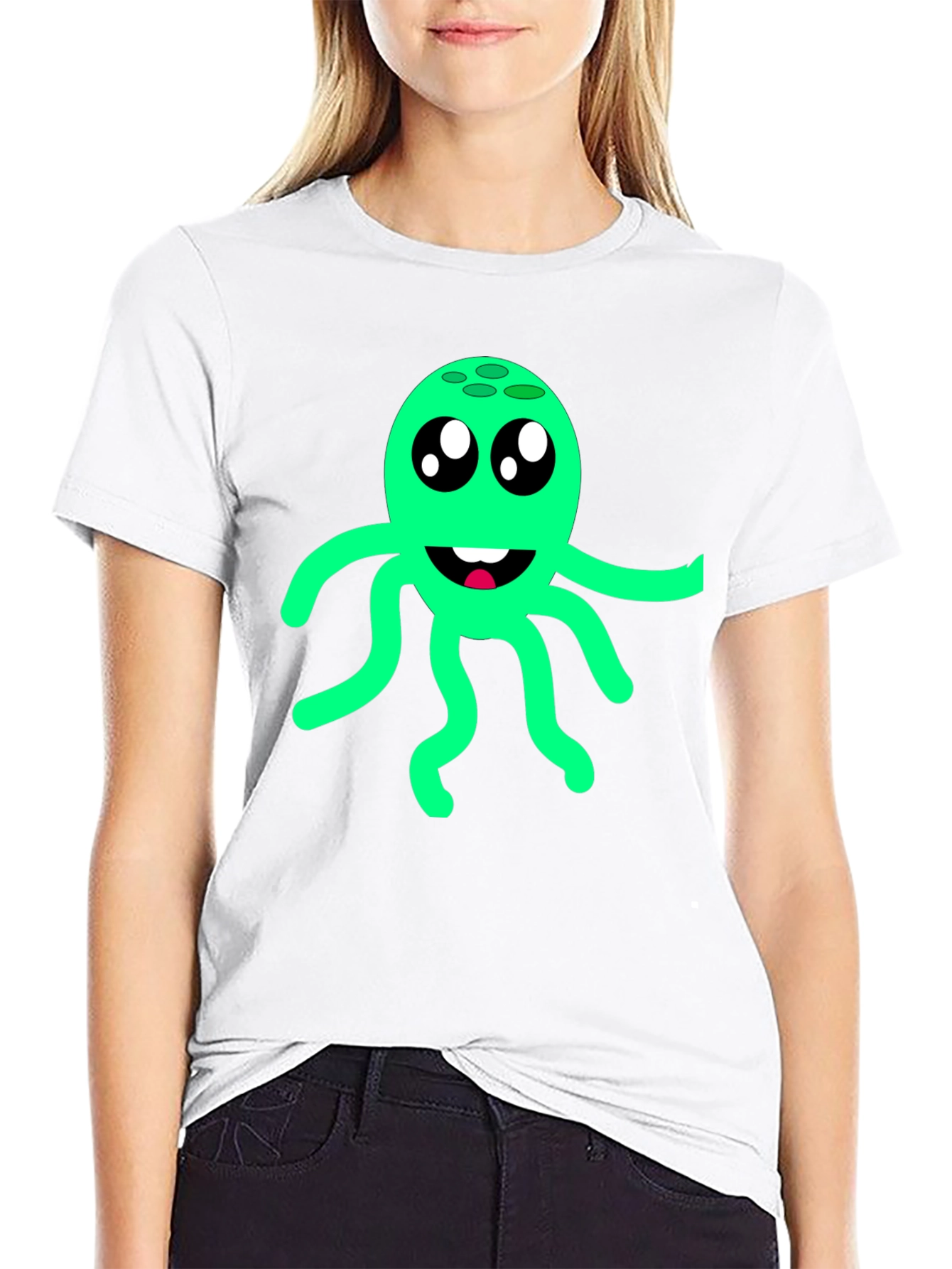 Cute Octopus Graphic Tee - Fun Black T-Shirt