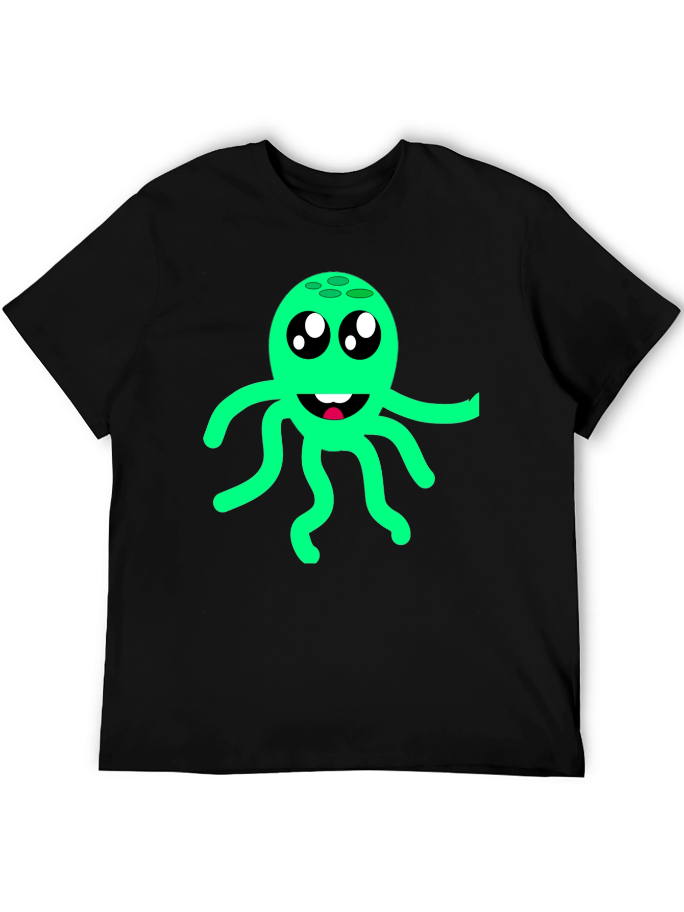 Cute Octopus Graphic Tee - Fun Black T-Shirt
