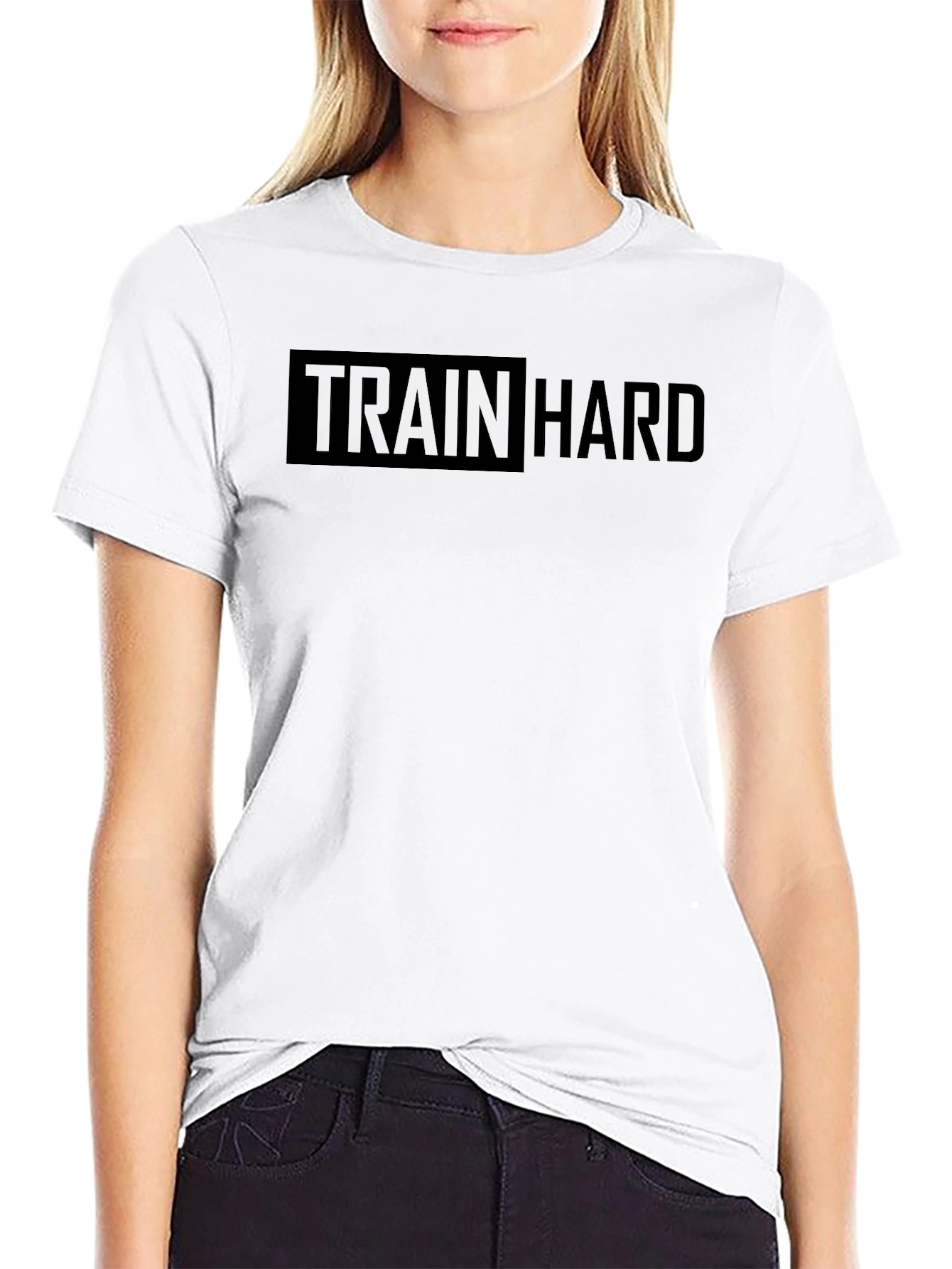 Train Hard Black Graphic Tee