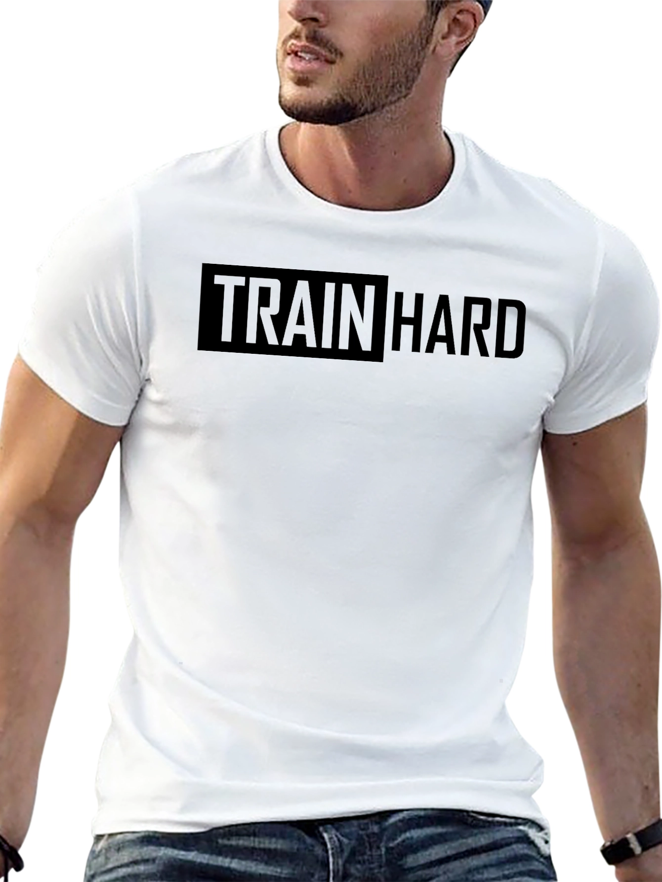 Train Hard Black Graphic Tee