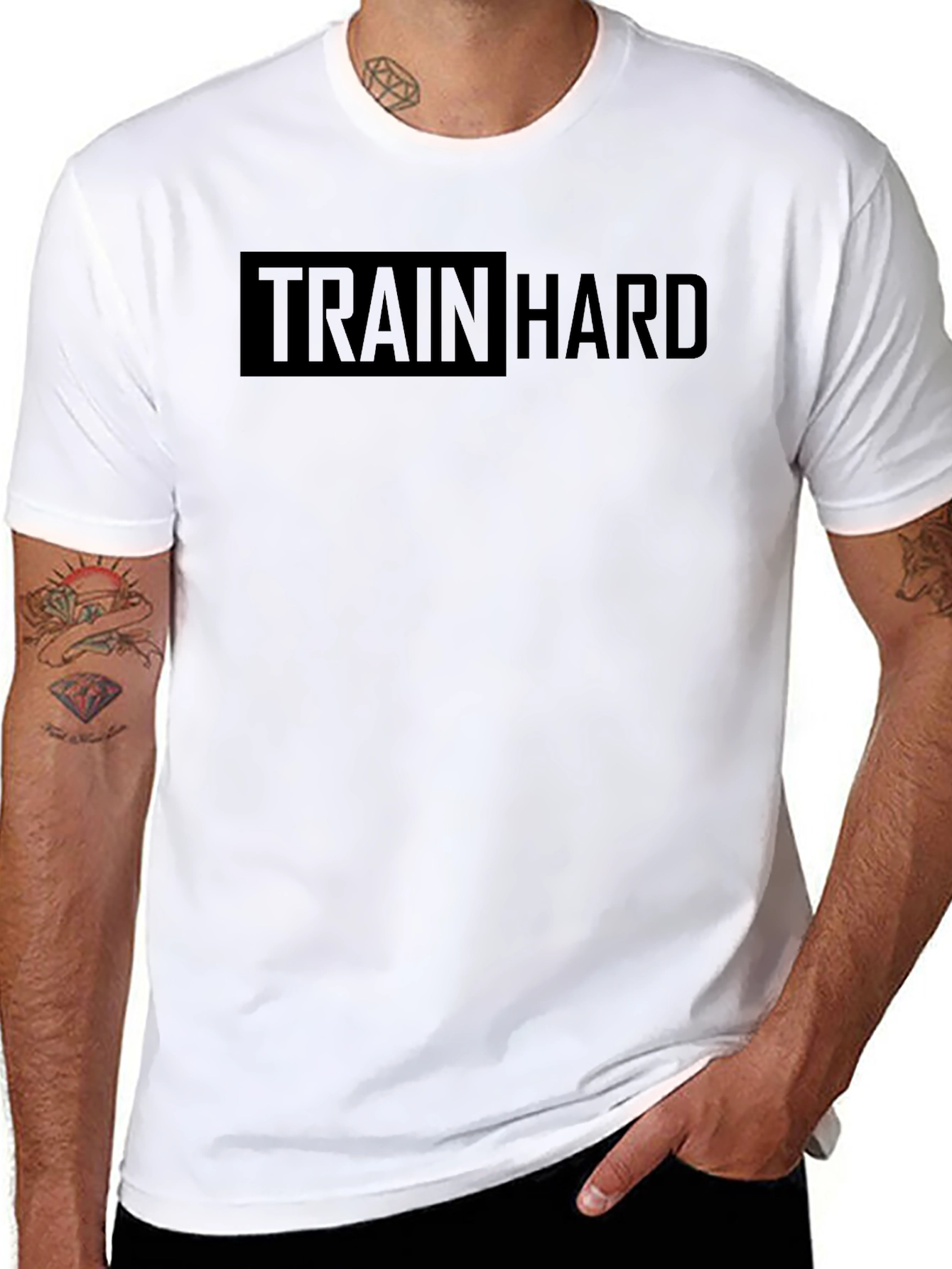 Train Hard Black Graphic Tee