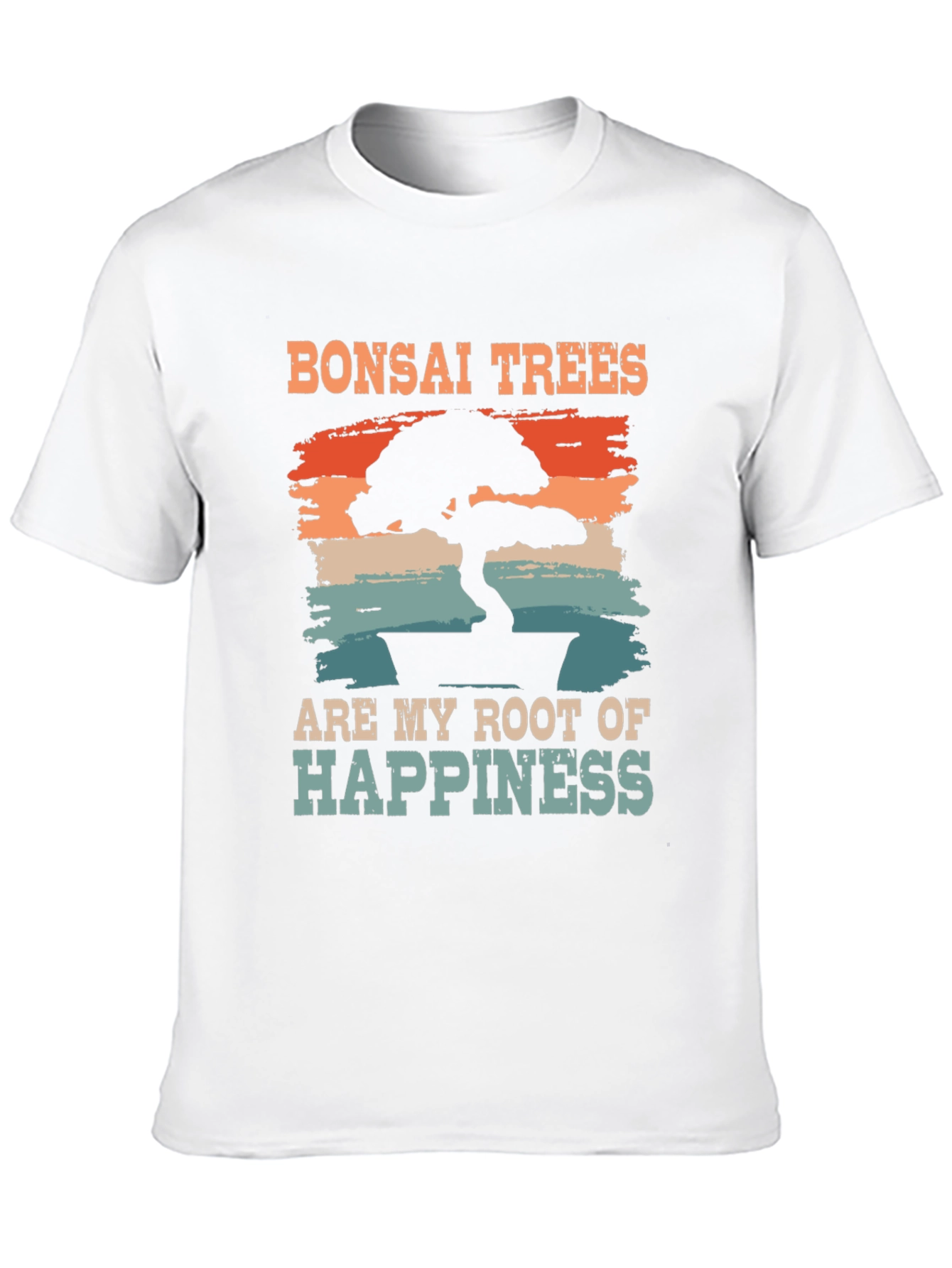 Bonsai Trees Root of Happiness Black T-Shirt