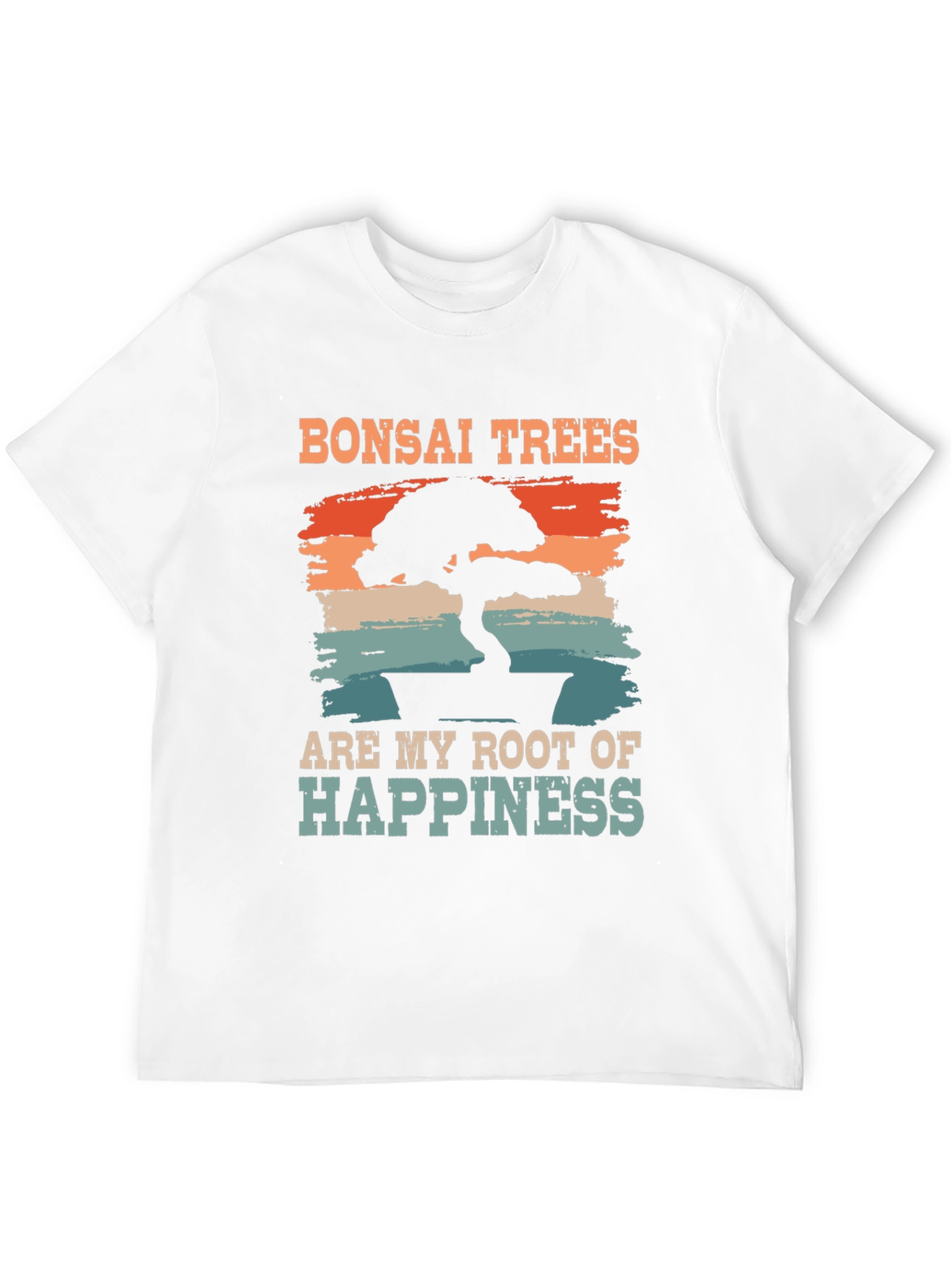 Bonsai Trees Root of Happiness Black T-Shirt
