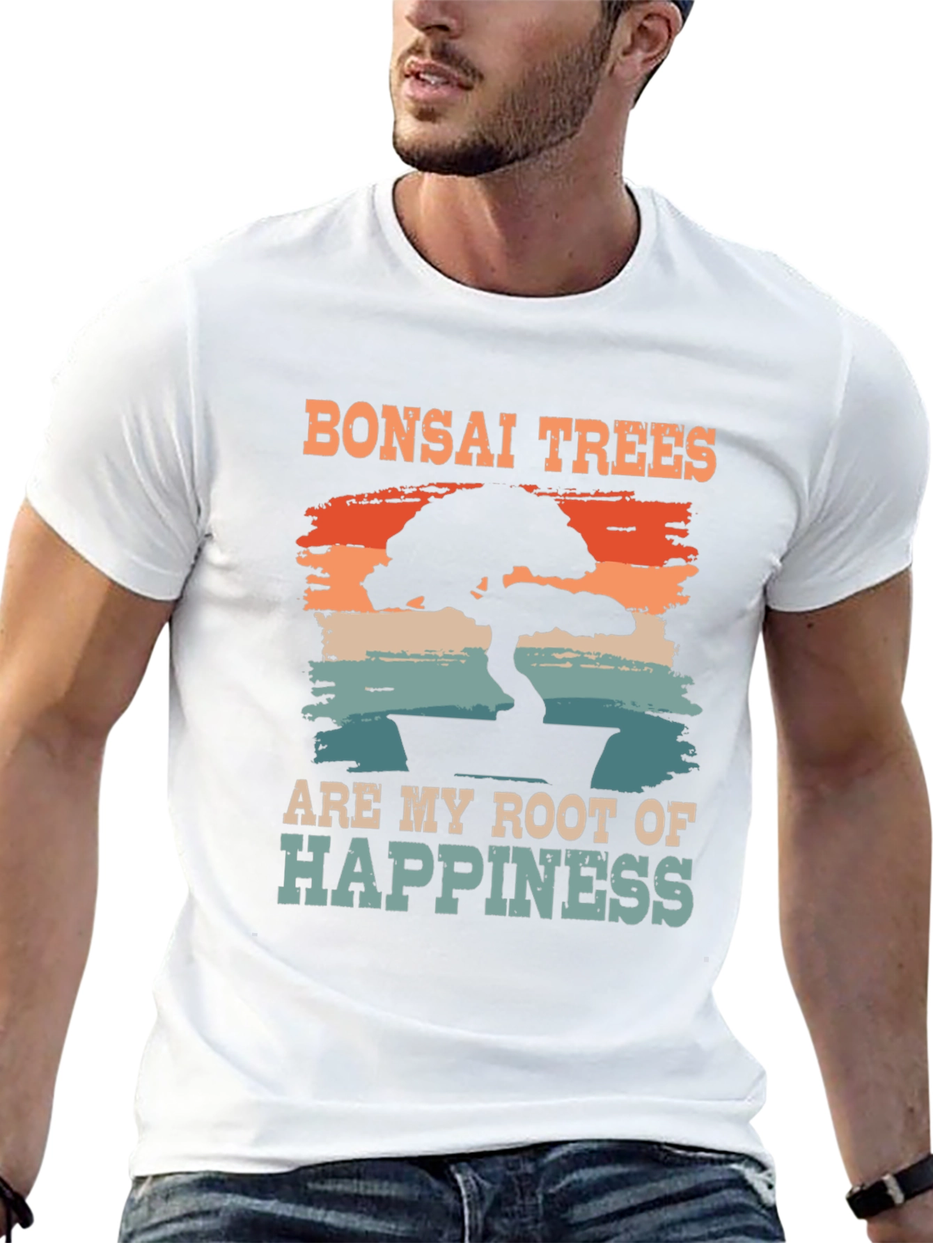 Bonsai Trees Root of Happiness Black T-Shirt