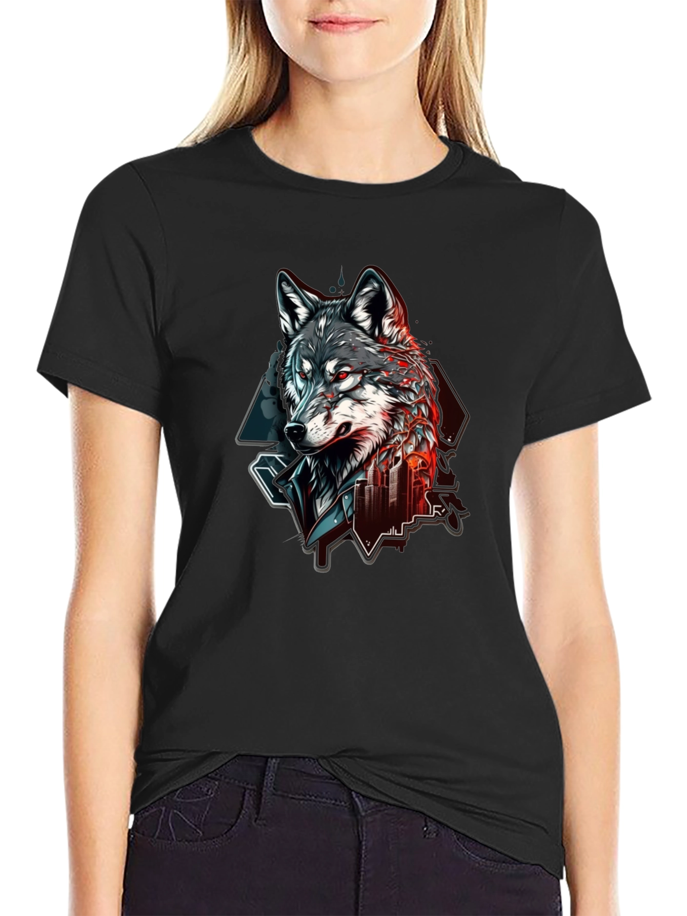 Urban Wolf Graphic Tee - Bold Streetwear Style