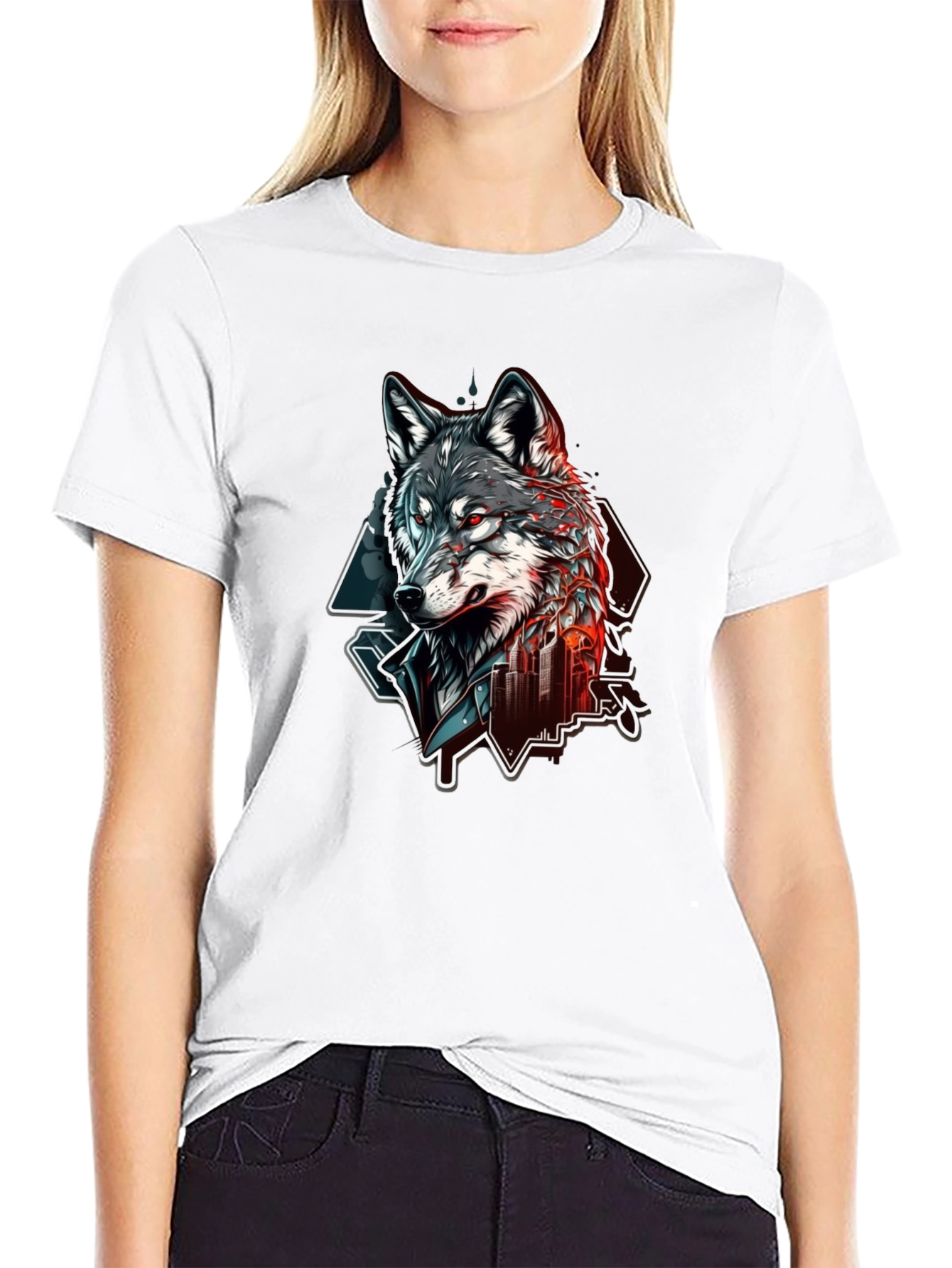 Urban Wolf Graphic Tee - Bold Streetwear Style