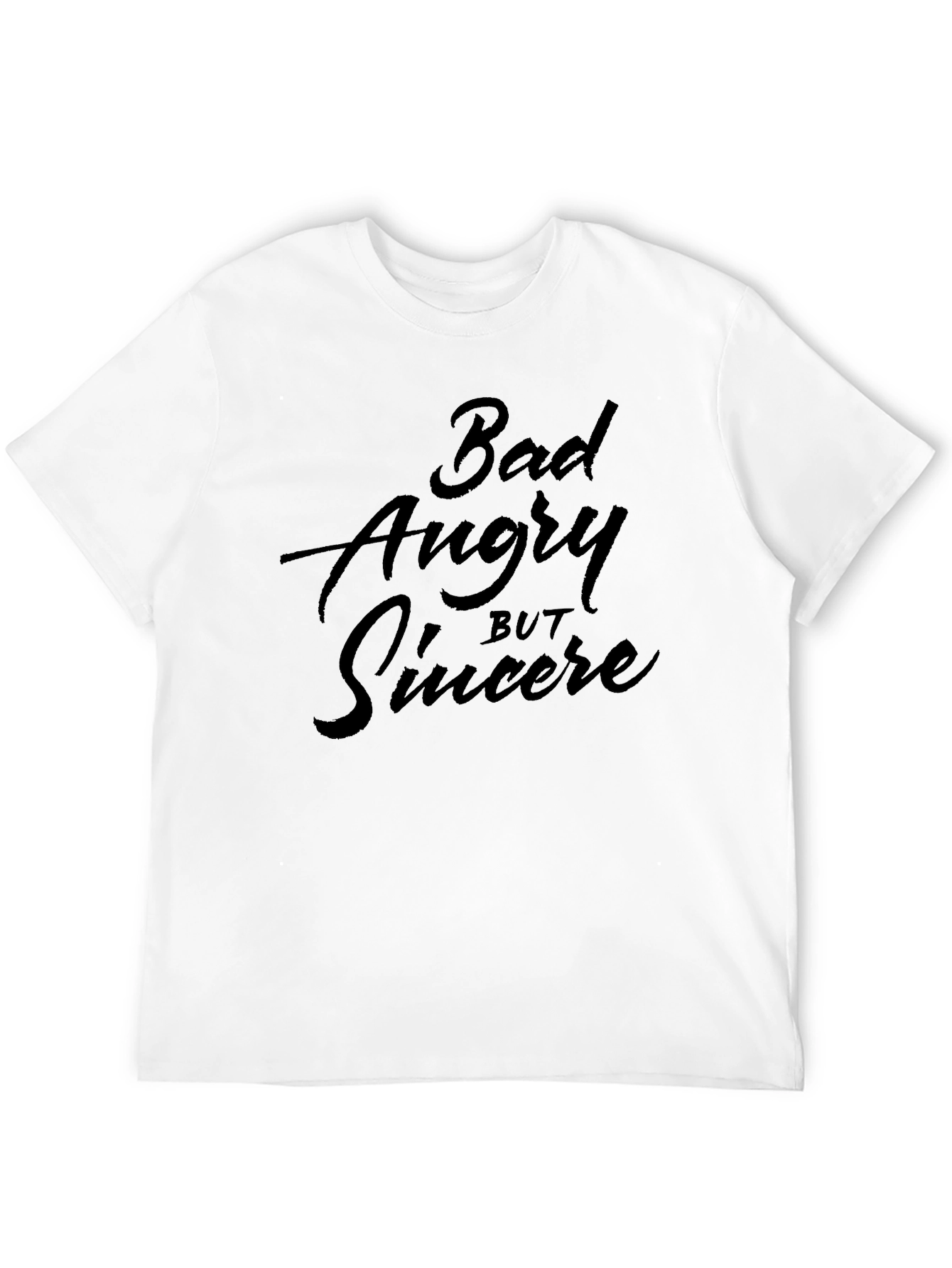 Bad Angry But Sincere Black Graphic Tee