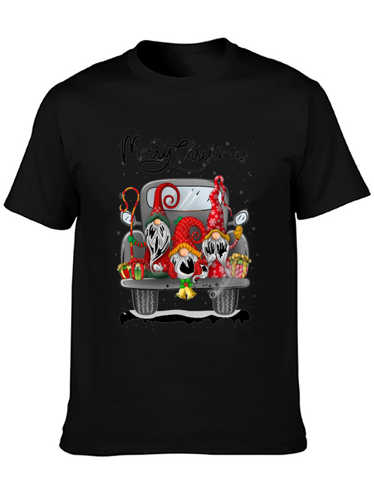 Christmas Gnome Truck T-Shirt - Festive Holiday Tee