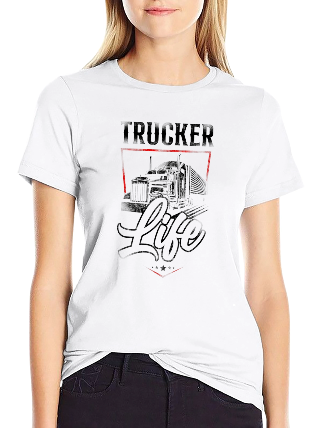 Trucker Life Graphic T-Shirt