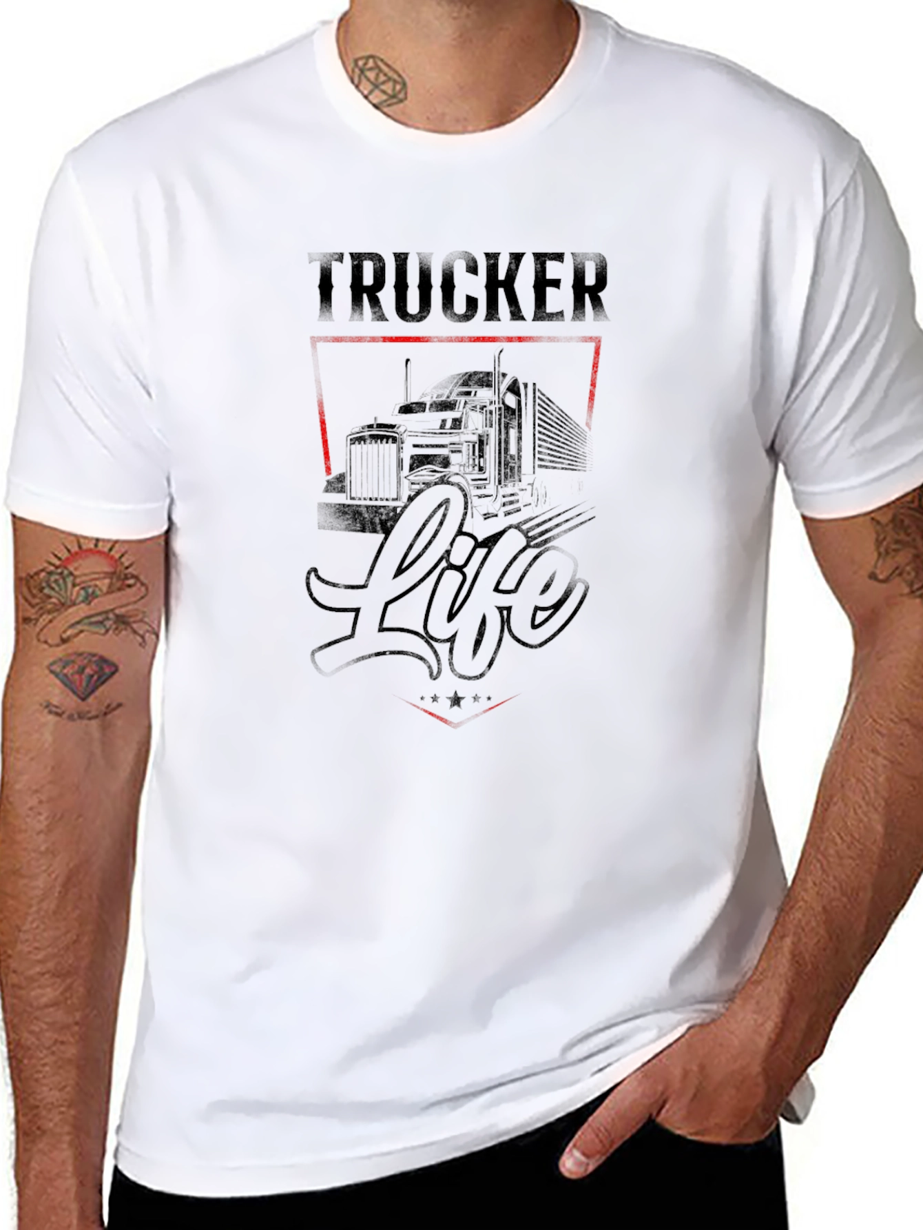 Trucker Life Graphic T-Shirt