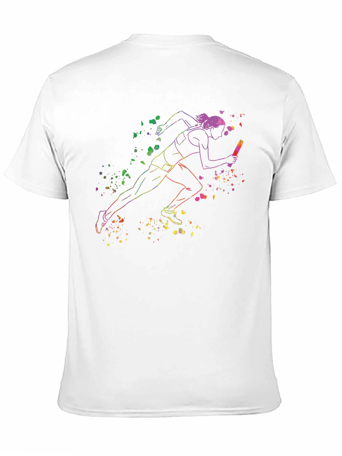 Runner Graphic Tee - Black Cotton Blend T-Shirt