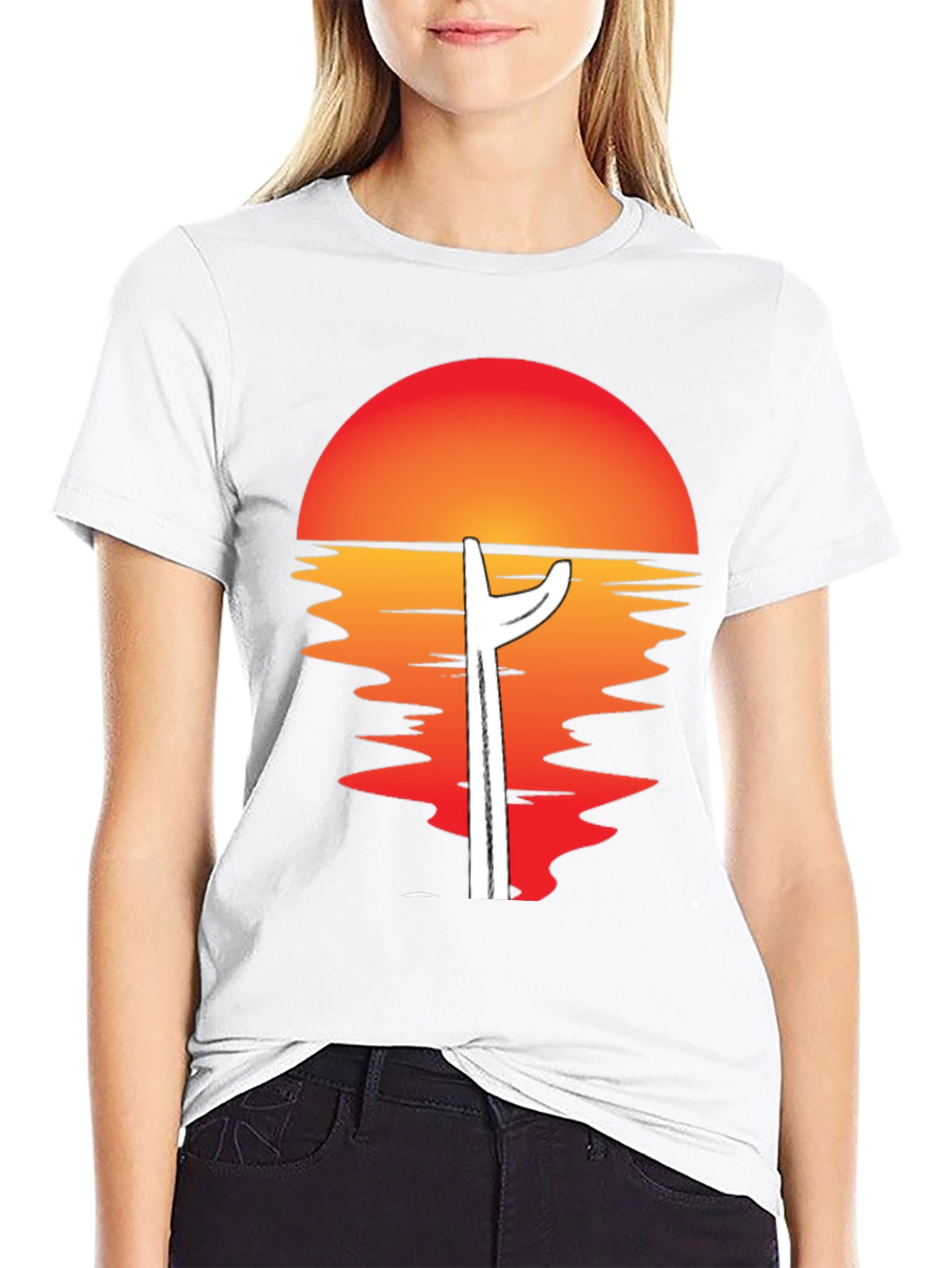 Sunset Cactus Graphic Tee - Unique Desert Vibe