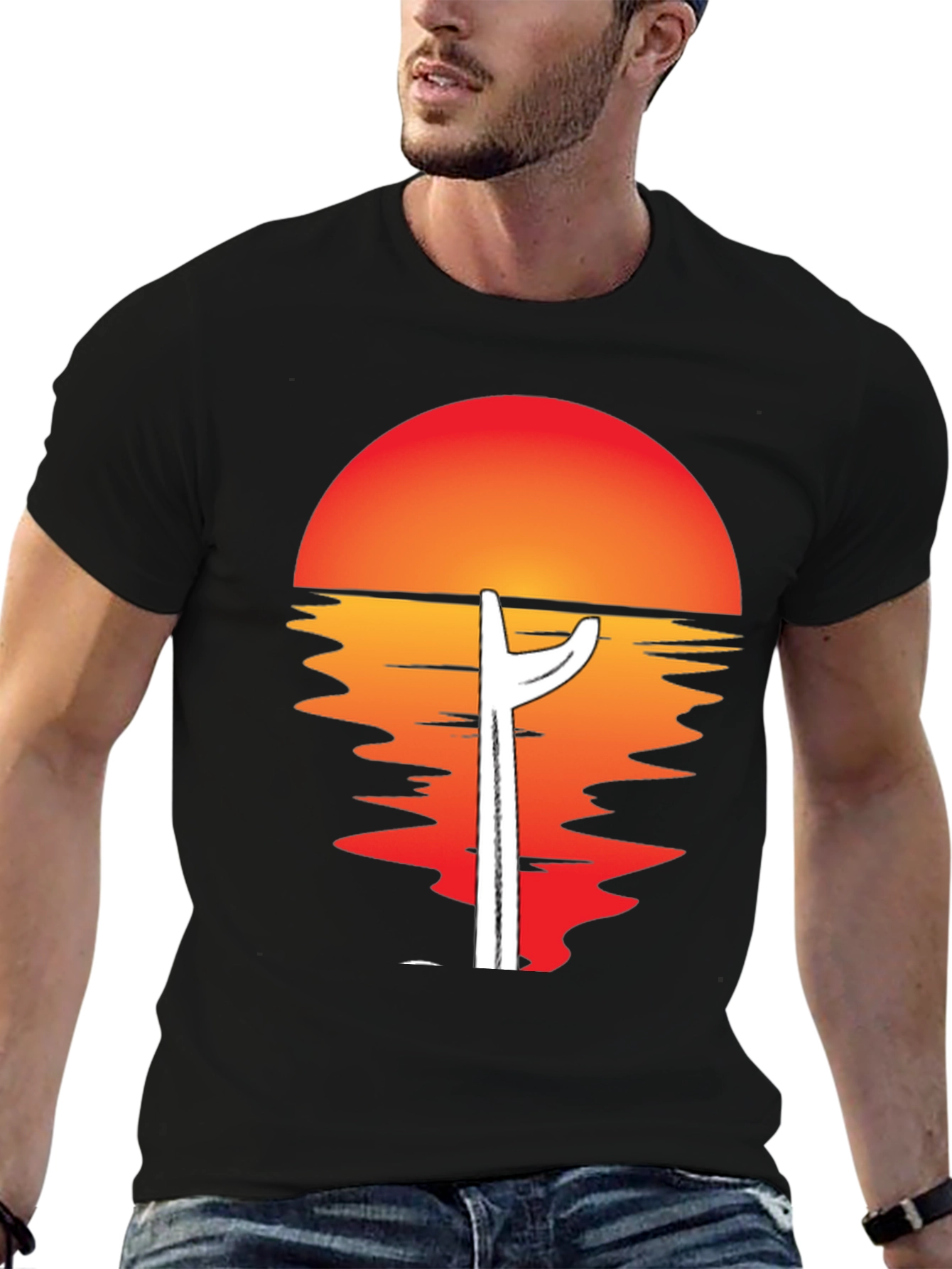 Sunset Cactus Graphic Tee - Unique Desert Vibe