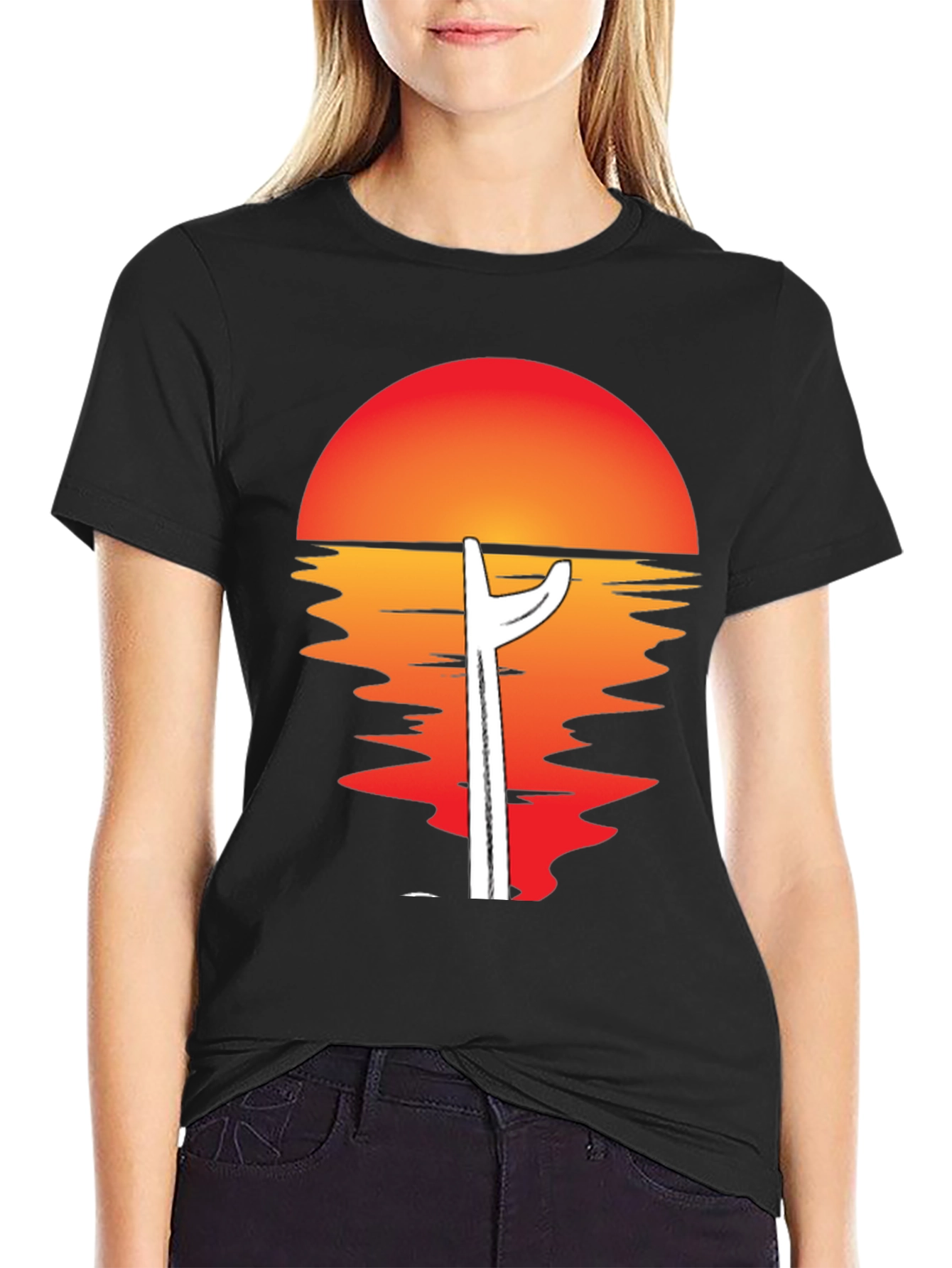 Sunset Cactus Graphic Tee - Unique Desert Vibe