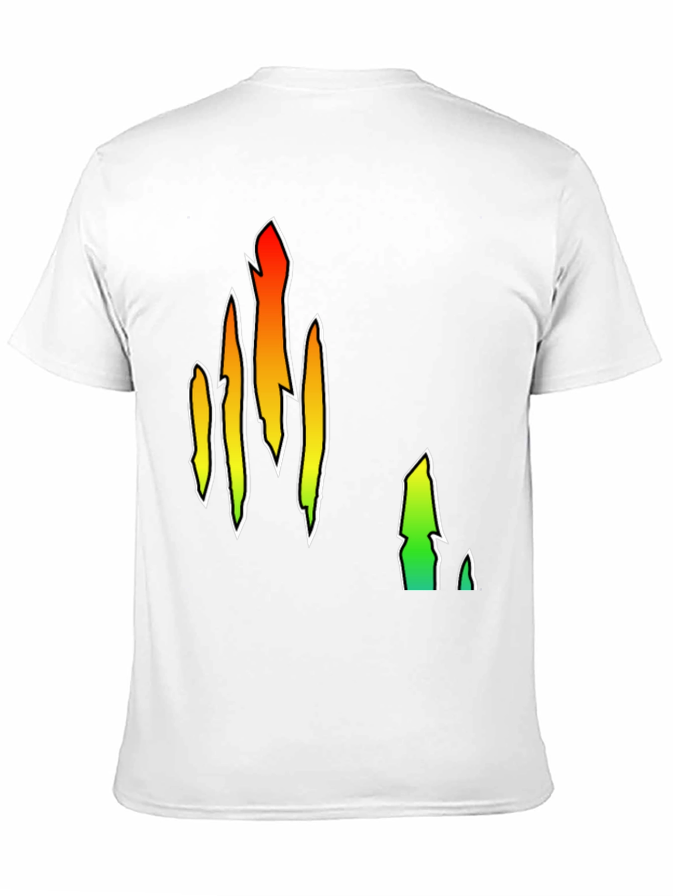 Abstract Flame Graphic Black T-Shirt