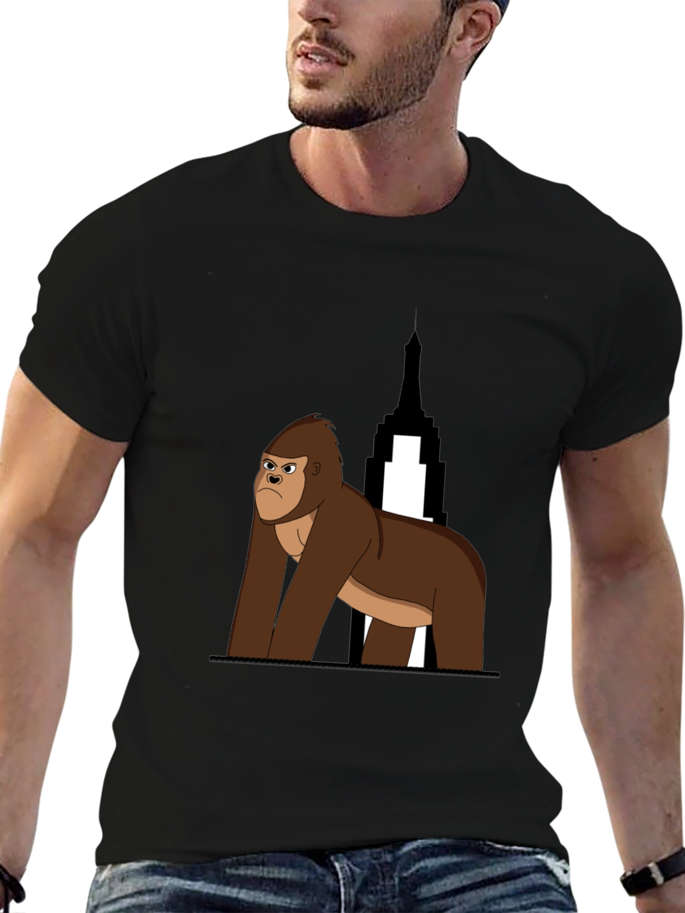 Gorilla Graphic Tee - Empire State Building Design