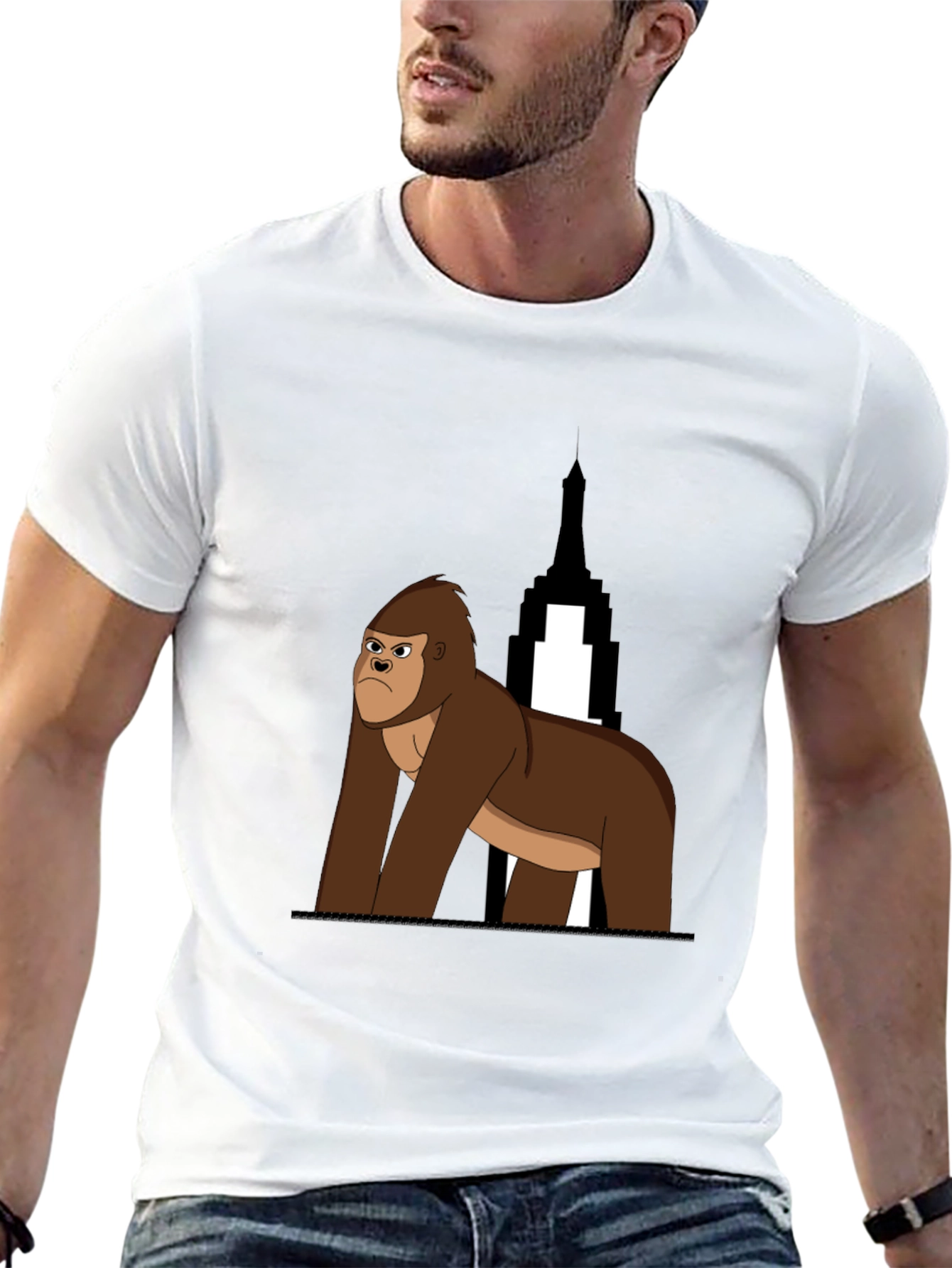 Gorilla Graphic Tee - Empire State Building Design