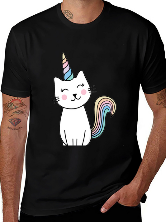 Unicat T-Shirt - Black Cotton Blend Cute Design