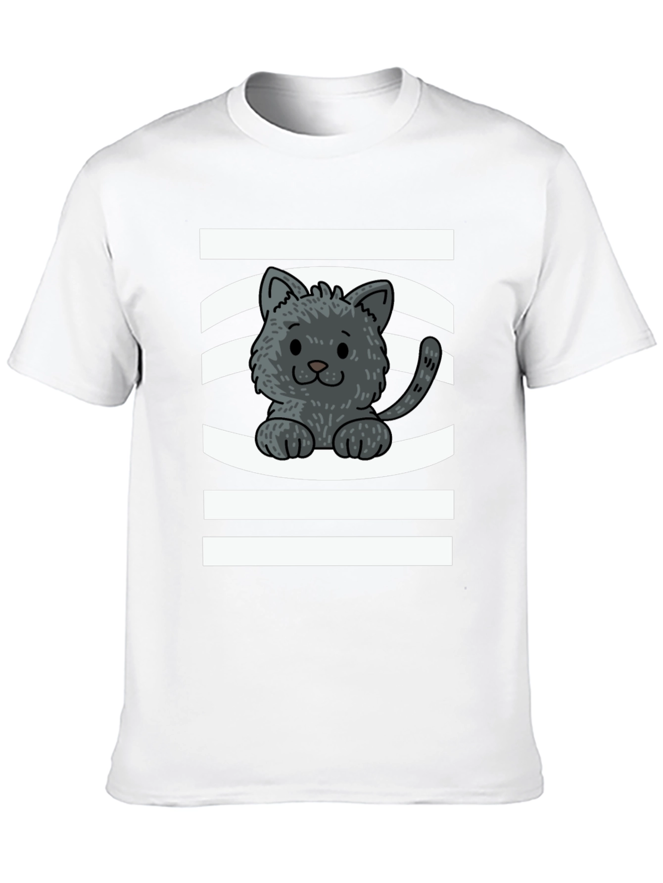 Cute Kitten Graphic Tee - Unisex Black T-Shirt