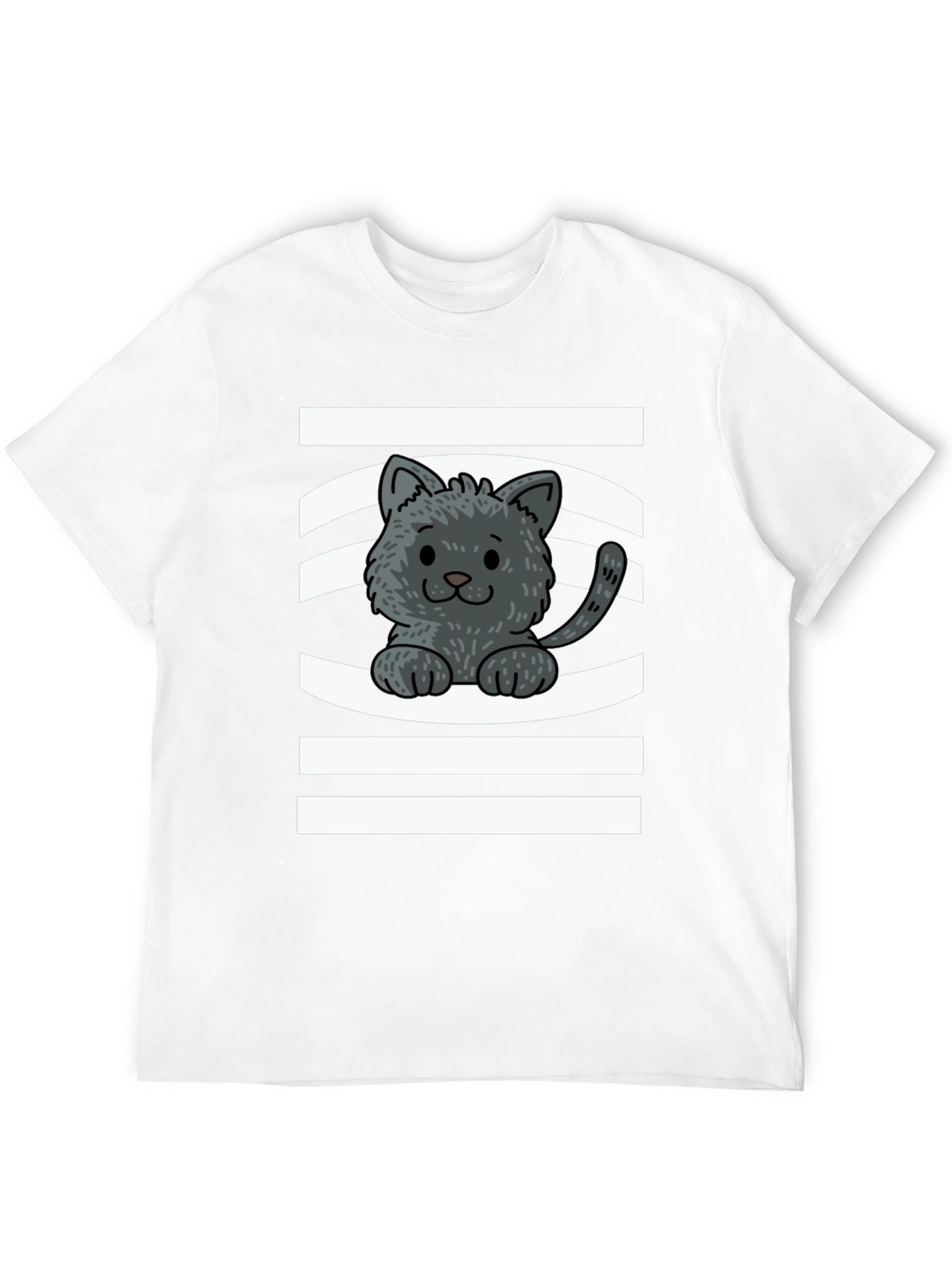 Cute Kitten Graphic Tee - Unisex Black T-Shirt