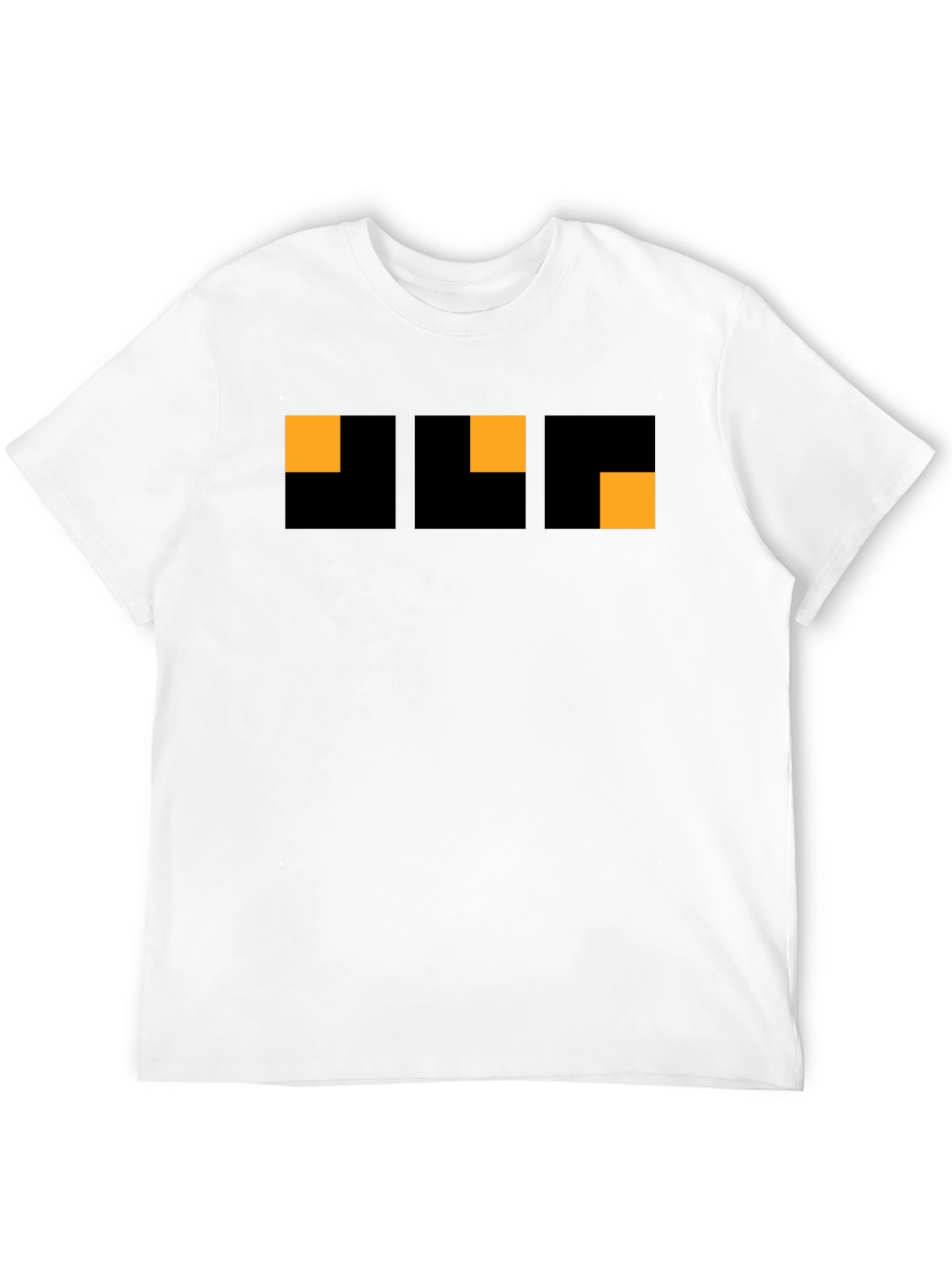 Modern Geometric Graphic Tee - Black