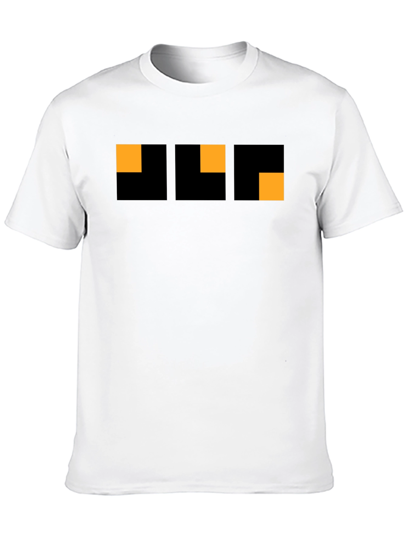 Modern Geometric Graphic Tee - Black