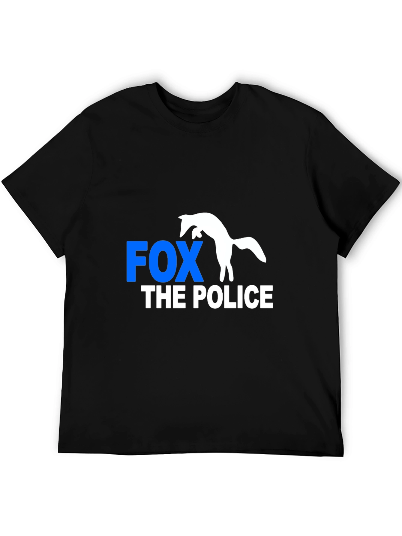 Fox The Police Graphic Tee - Mens Black T-Shirt