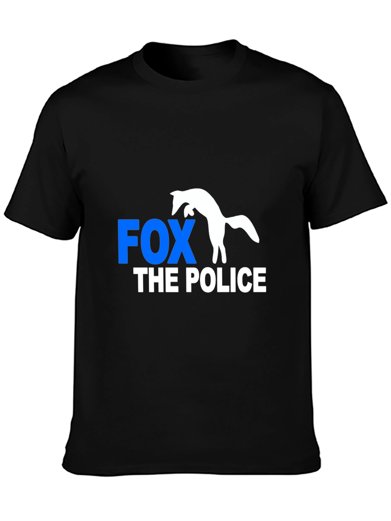 Fox The Police Graphic Tee - Mens Black T-Shirt