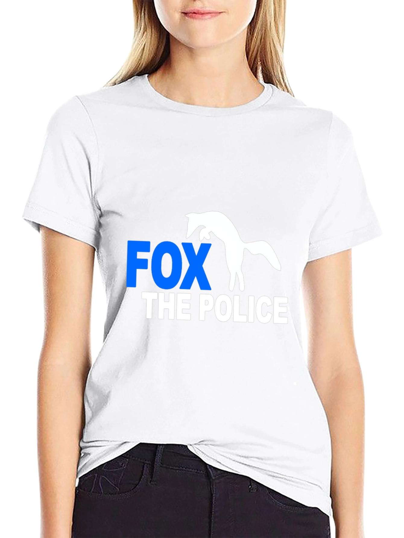 Fox The Police Graphic Tee - Mens Black T-Shirt