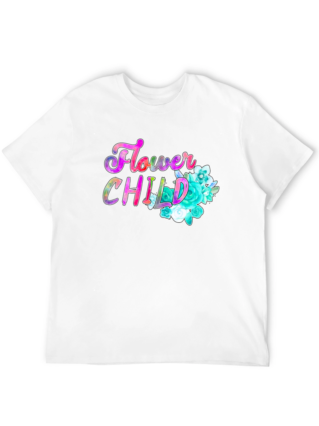Flower Child Graphic Print Black T-Shirt
