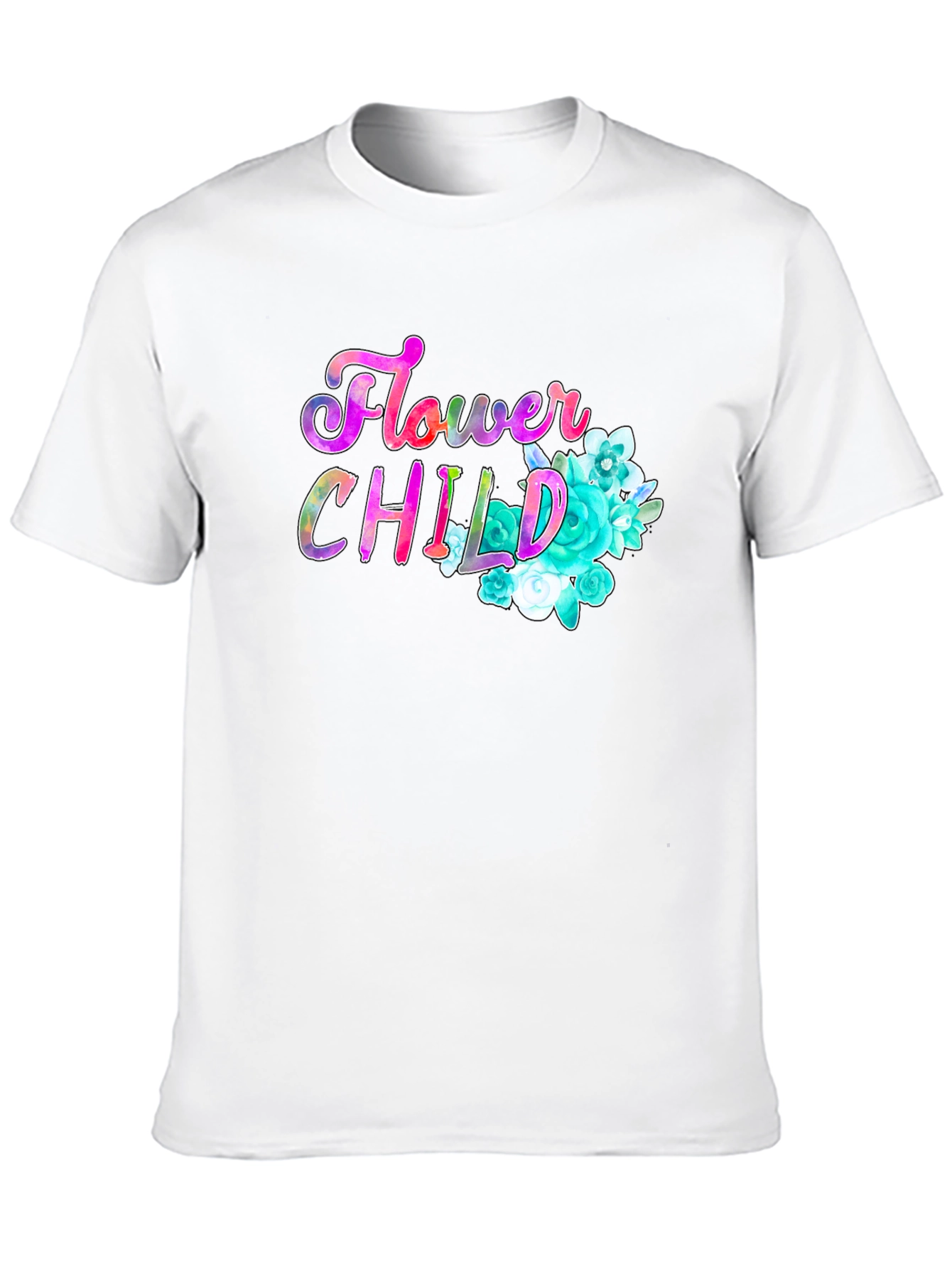 Flower Child Graphic Print Black T-Shirt