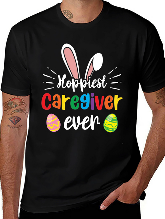 Hoppiest Caregiver Ever Easter T-Shirt