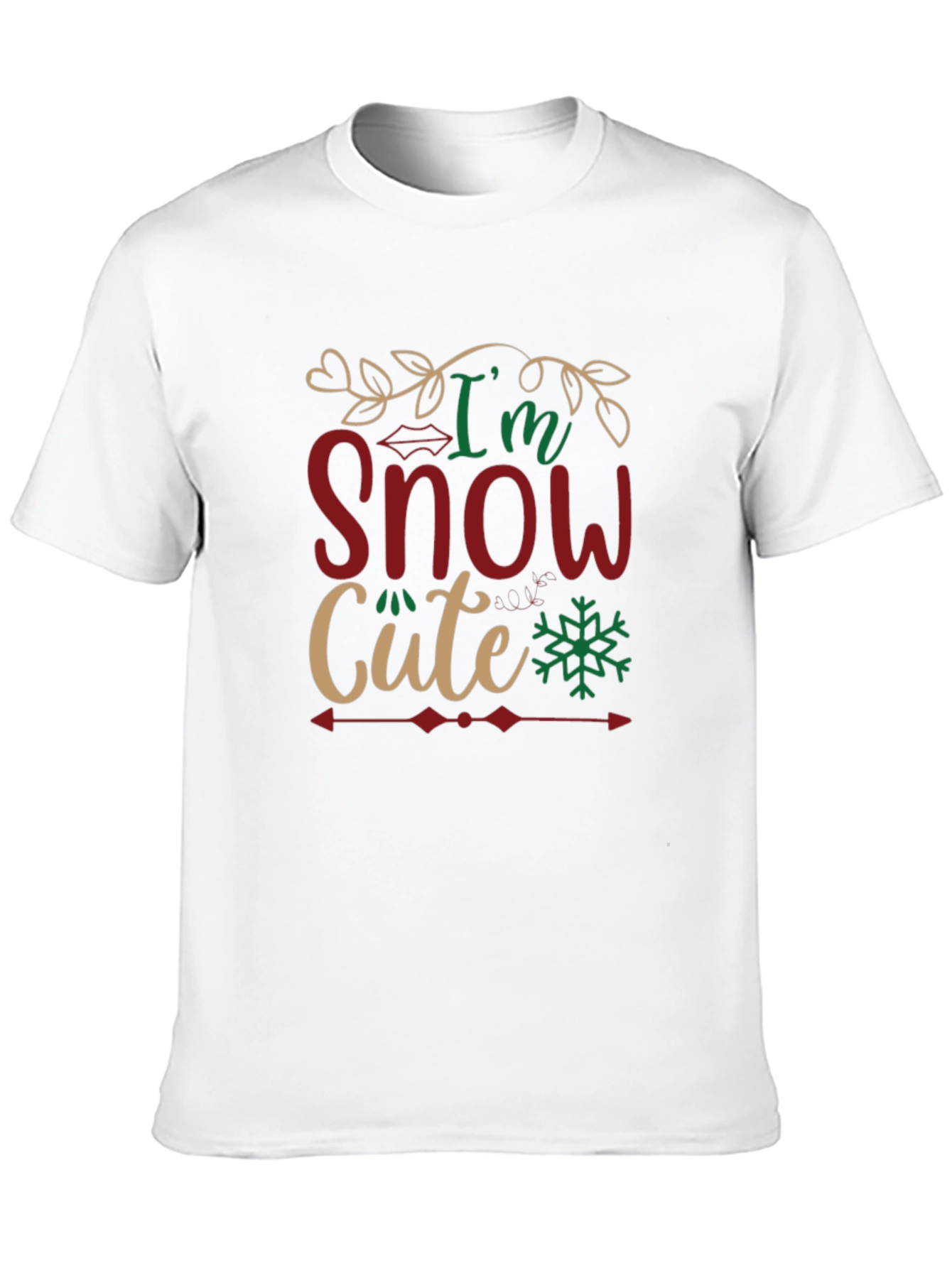 Im Snow Cute Black Graphic T-Shirt
