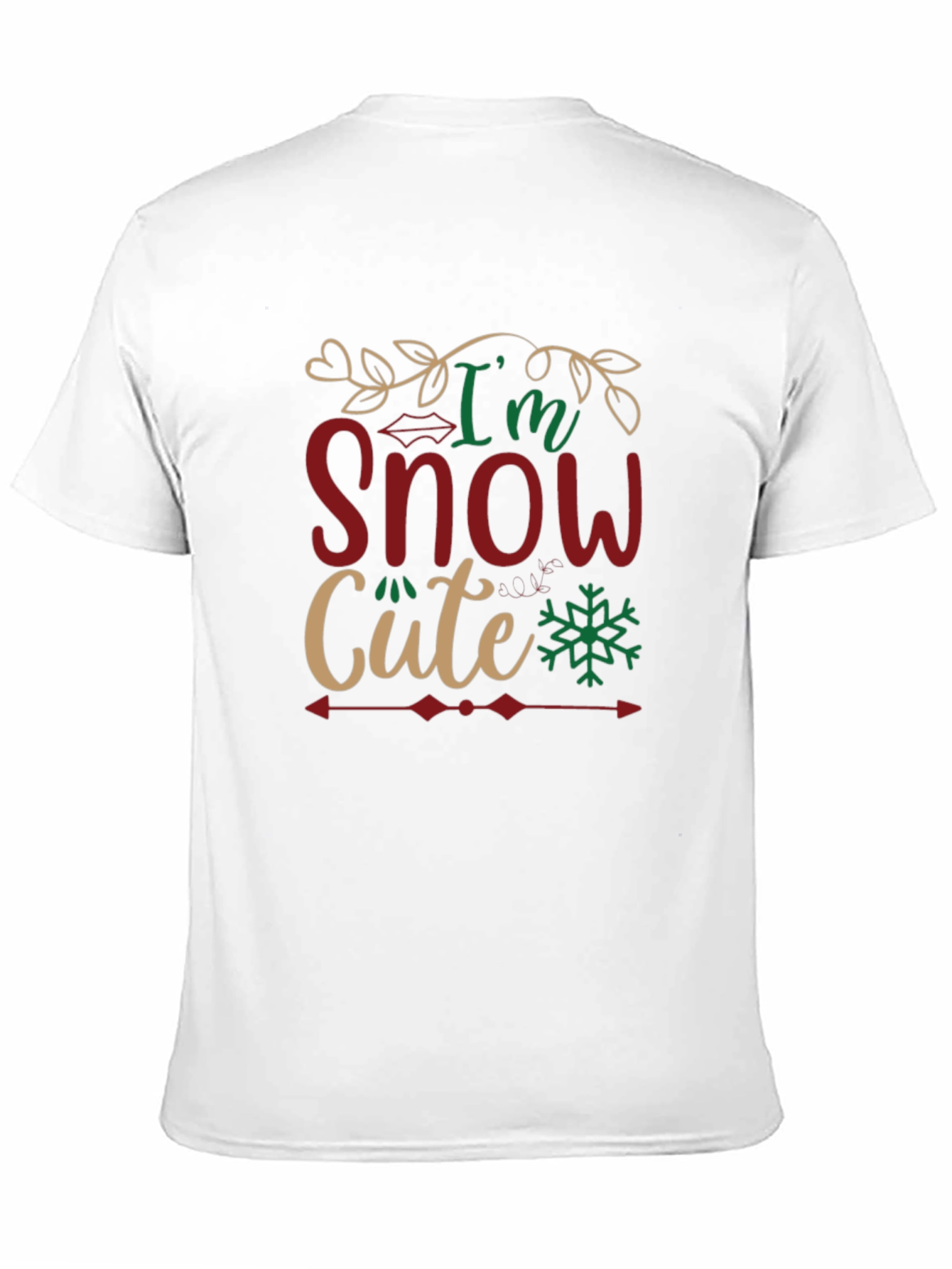 Im Snow Cute Black Graphic T-Shirt