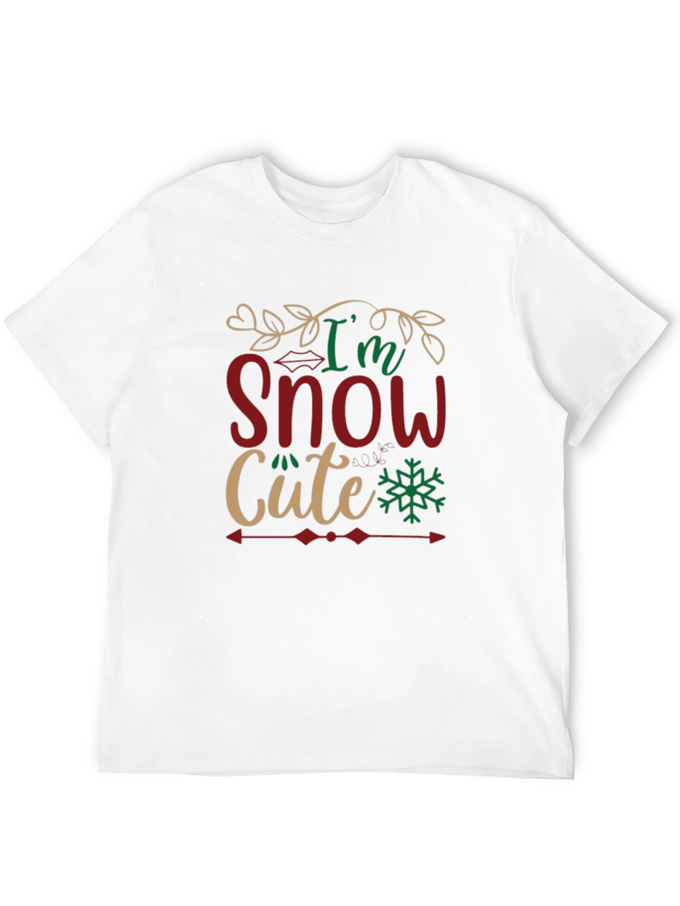 Im Snow Cute Black Graphic T-Shirt