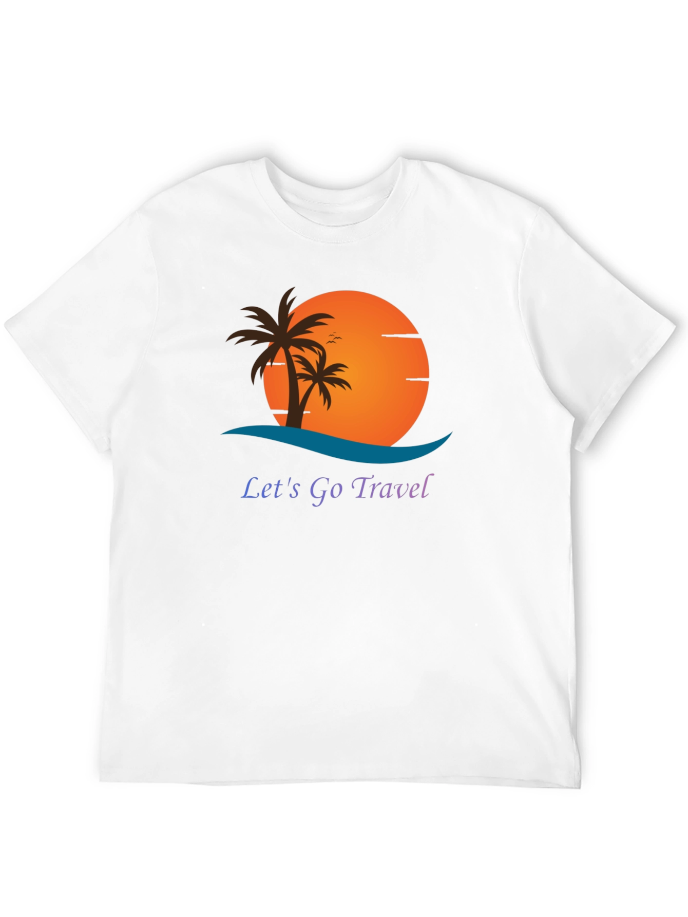 Lets Go Travel Black Graphic Tee
