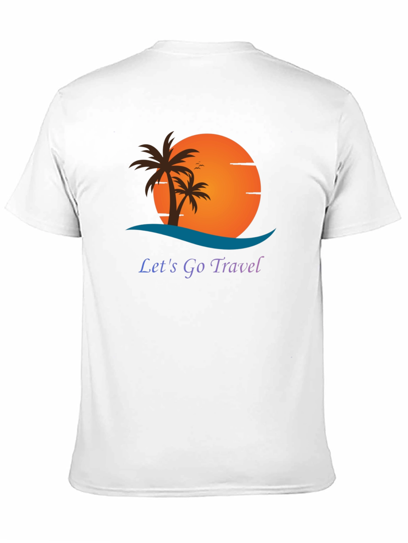Lets Go Travel Black Graphic Tee
