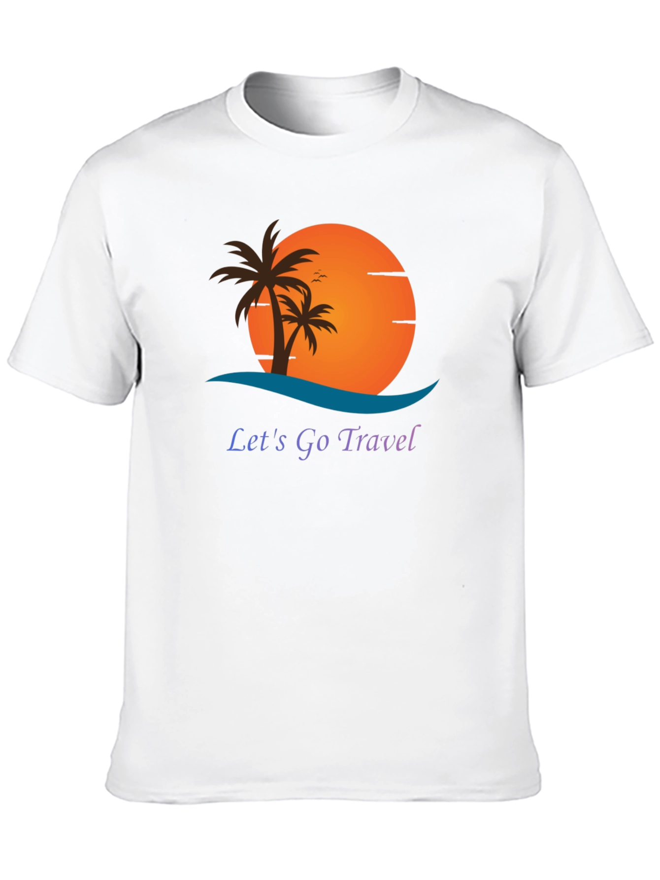 Lets Go Travel Black Graphic Tee
