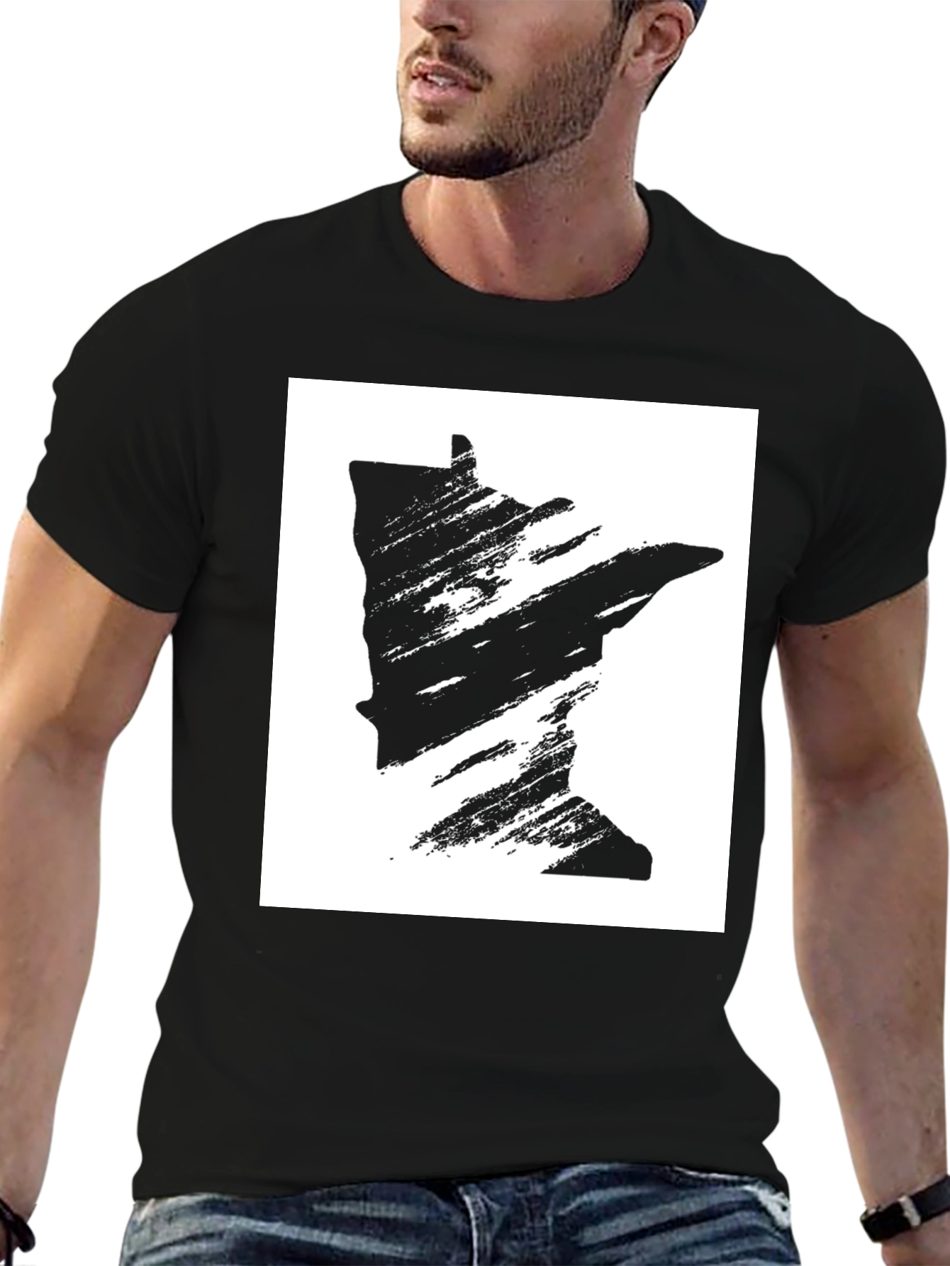 Minnesota State Graphic Black T-Shirt