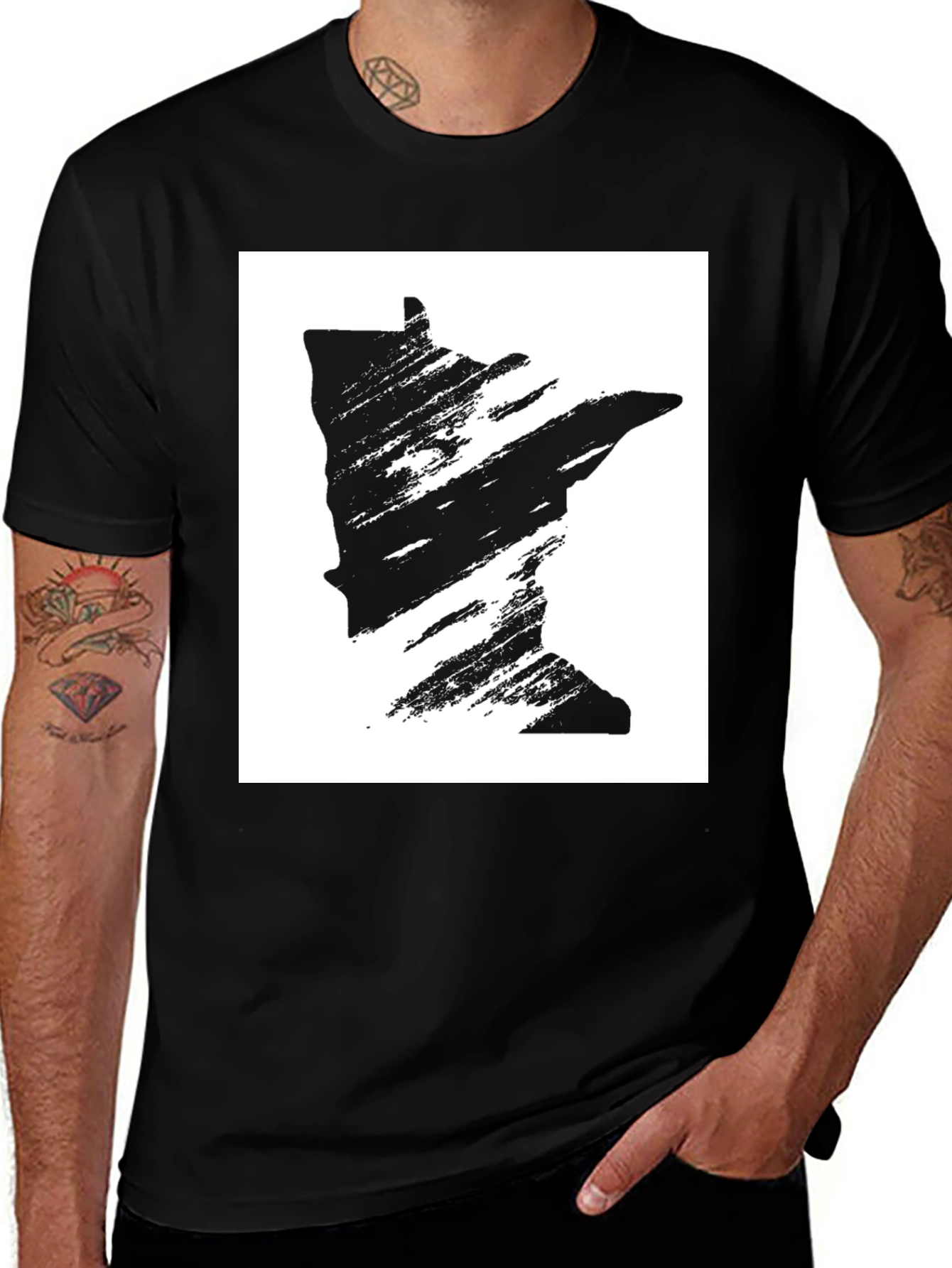 Minnesota State Graphic Black T-Shirt